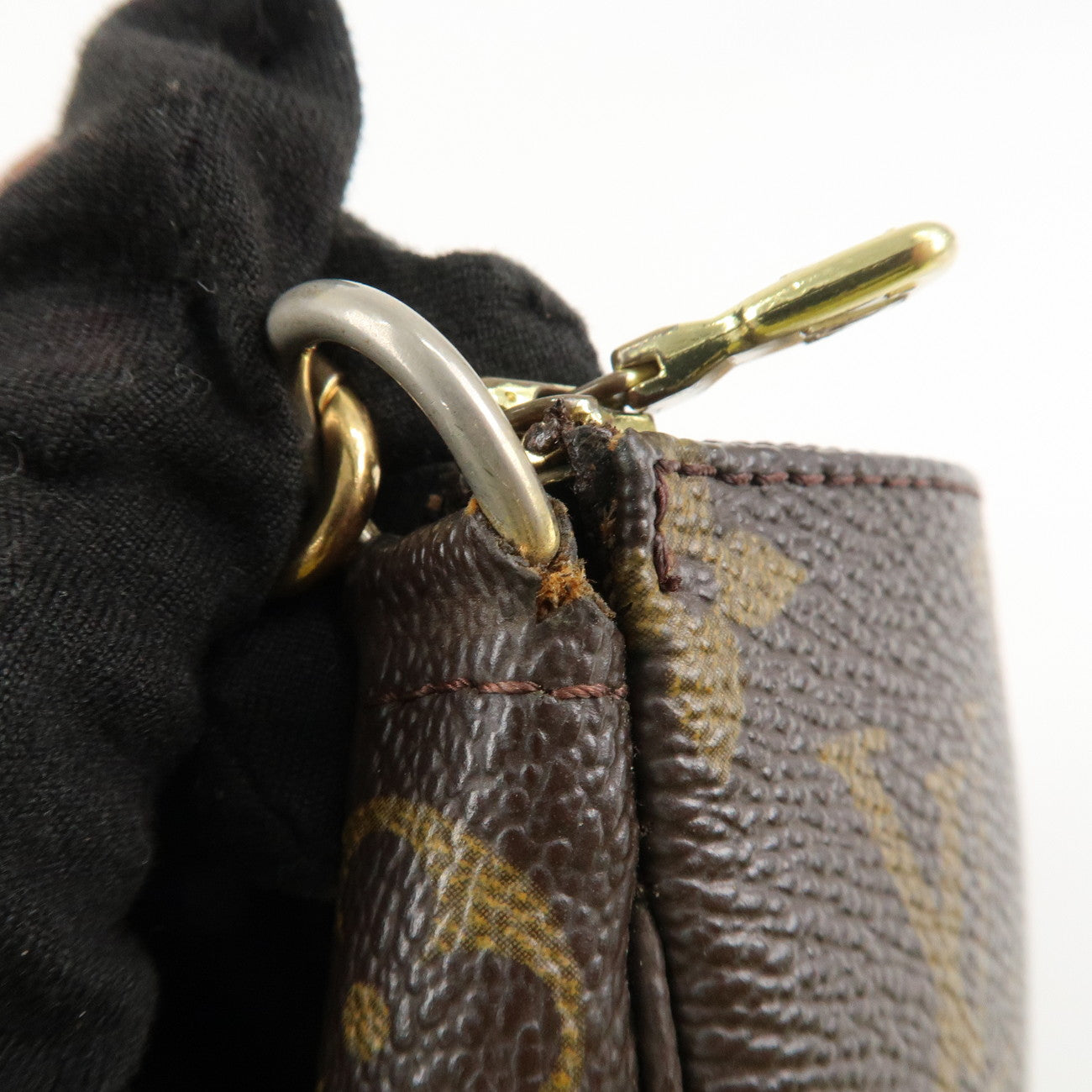 Louis Vuitton Monogram Pochette Accessoires Hand Bag Brown M51980 Used