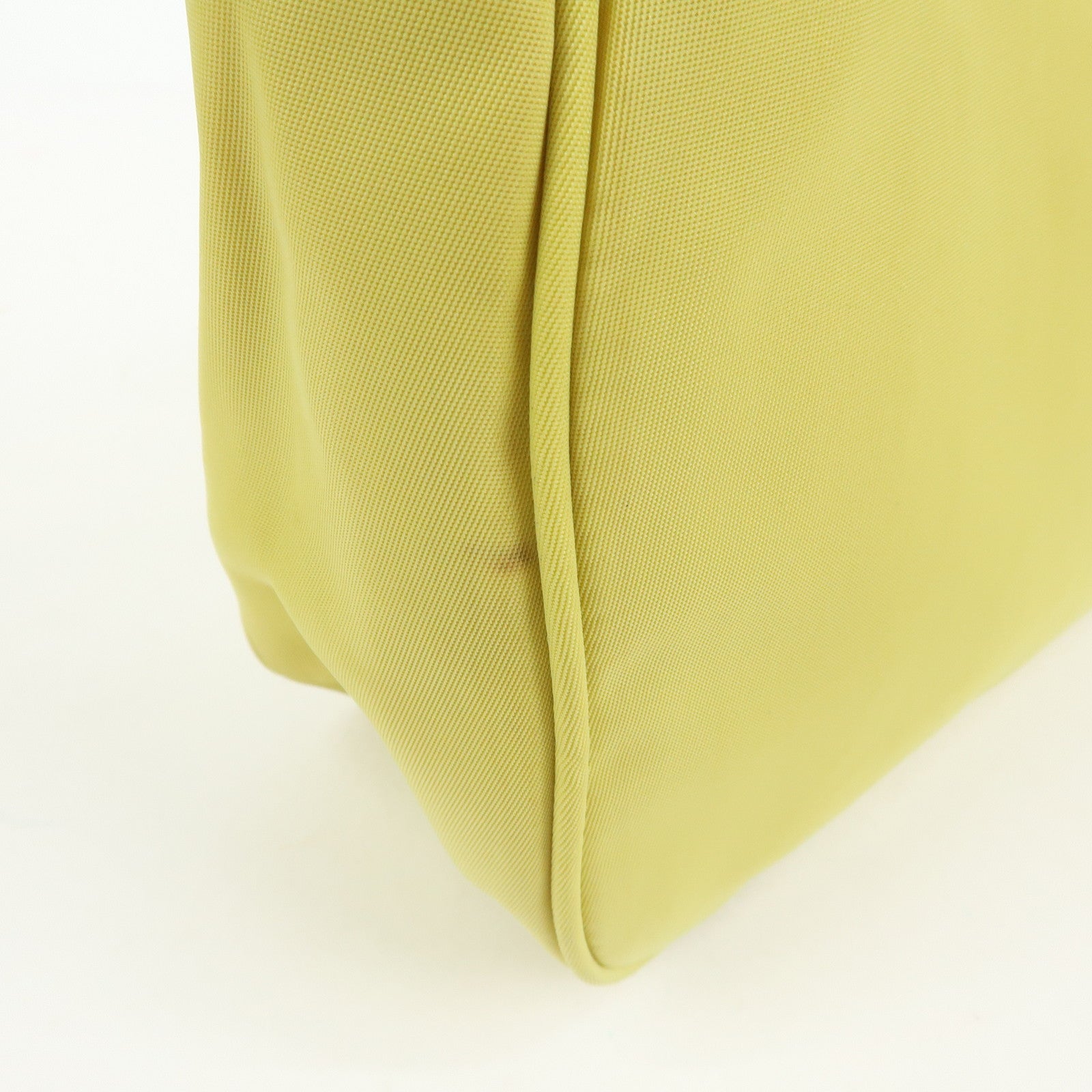 PRADA Triangle Logo Nylon Mini Hand Bag Pouch Yellow