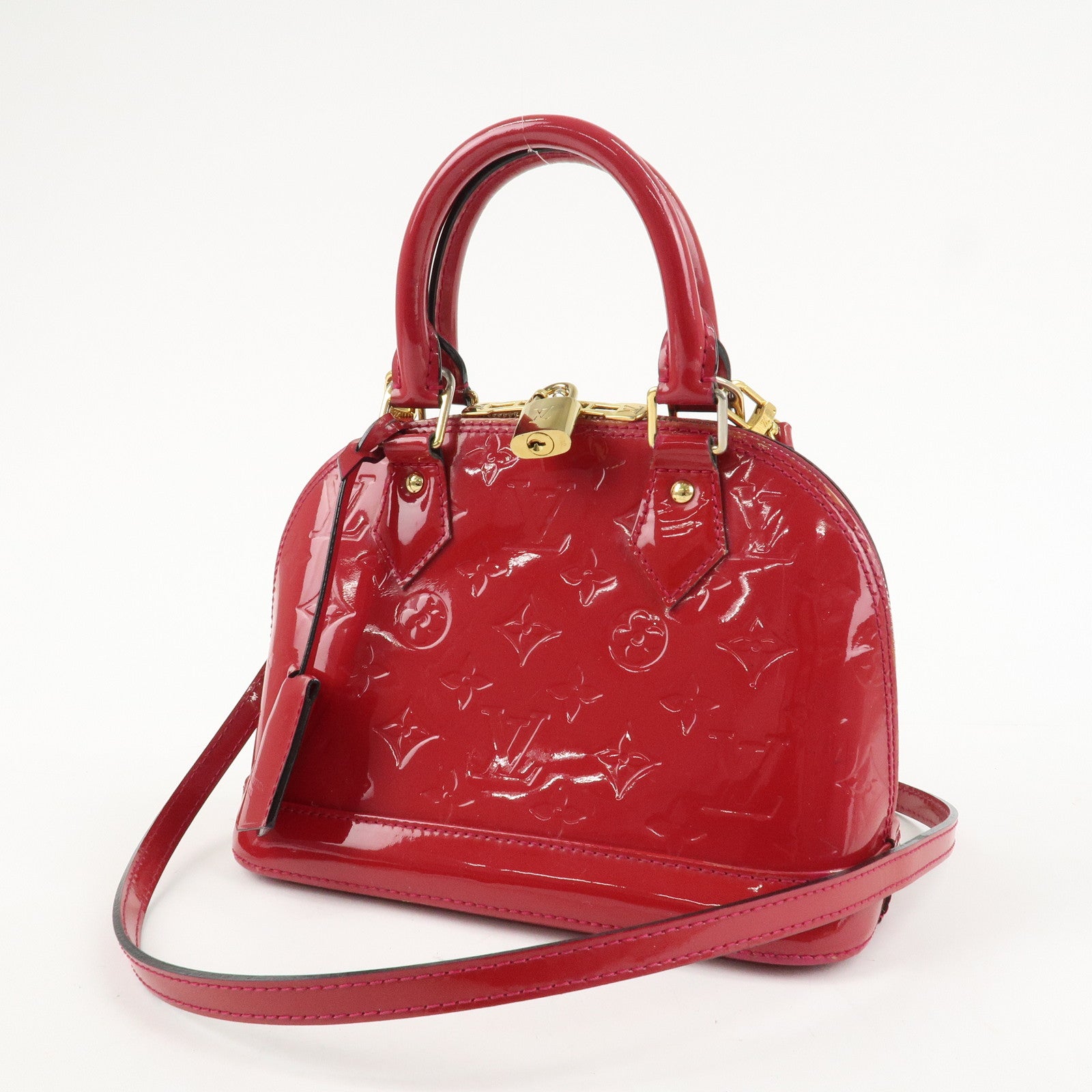 Louis Vuitton Monogram Vernis Alma BB 2Way Bag Rose Indien M91771 Used