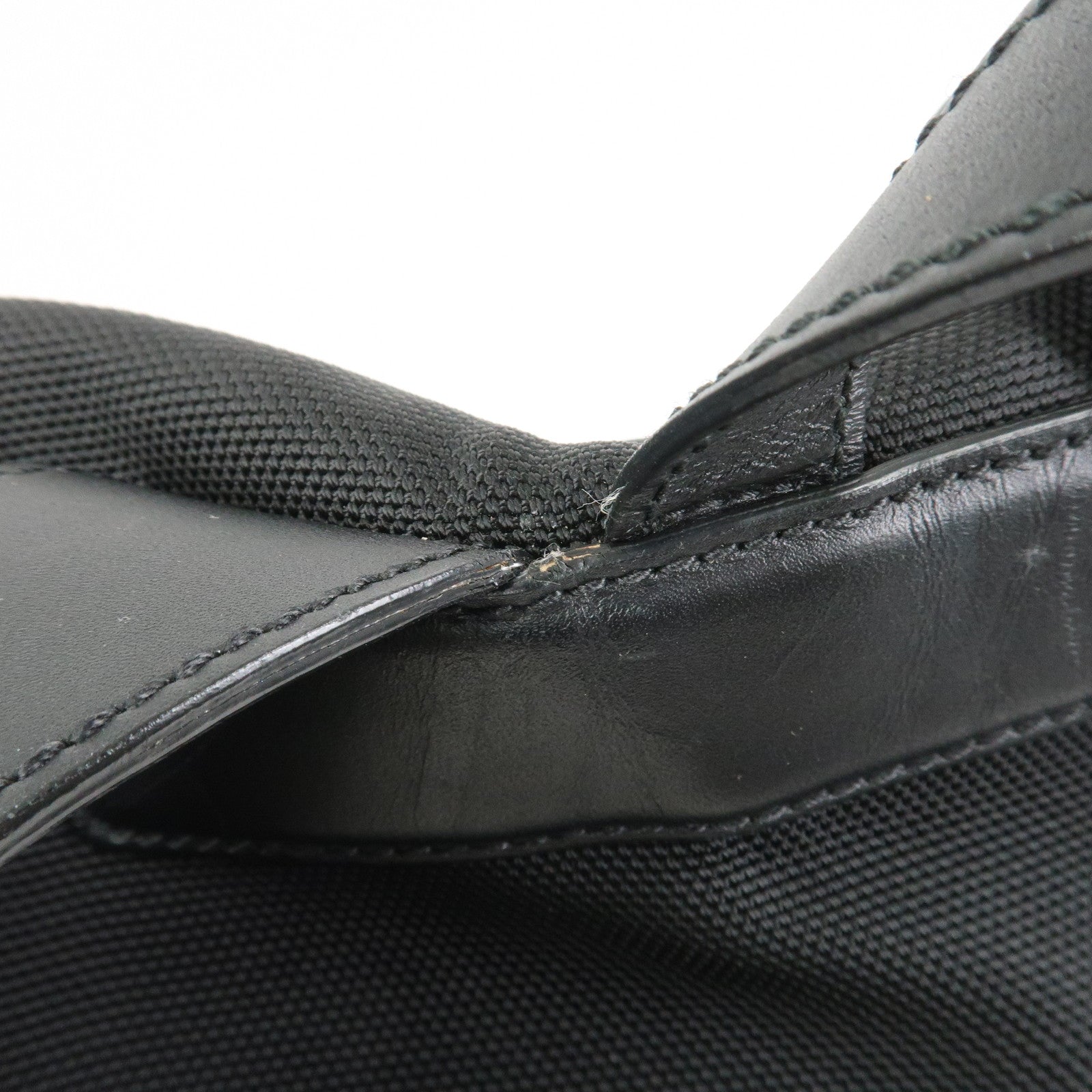 GUCCI Sherry Canvas Leather Backpack Rucksack Black 619749