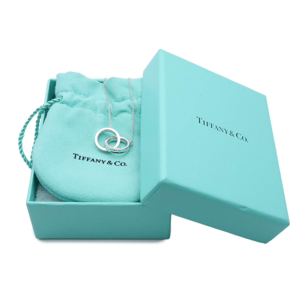 Tiffany & Co 1837 Interlocking Circle Necklace SV925 Silver