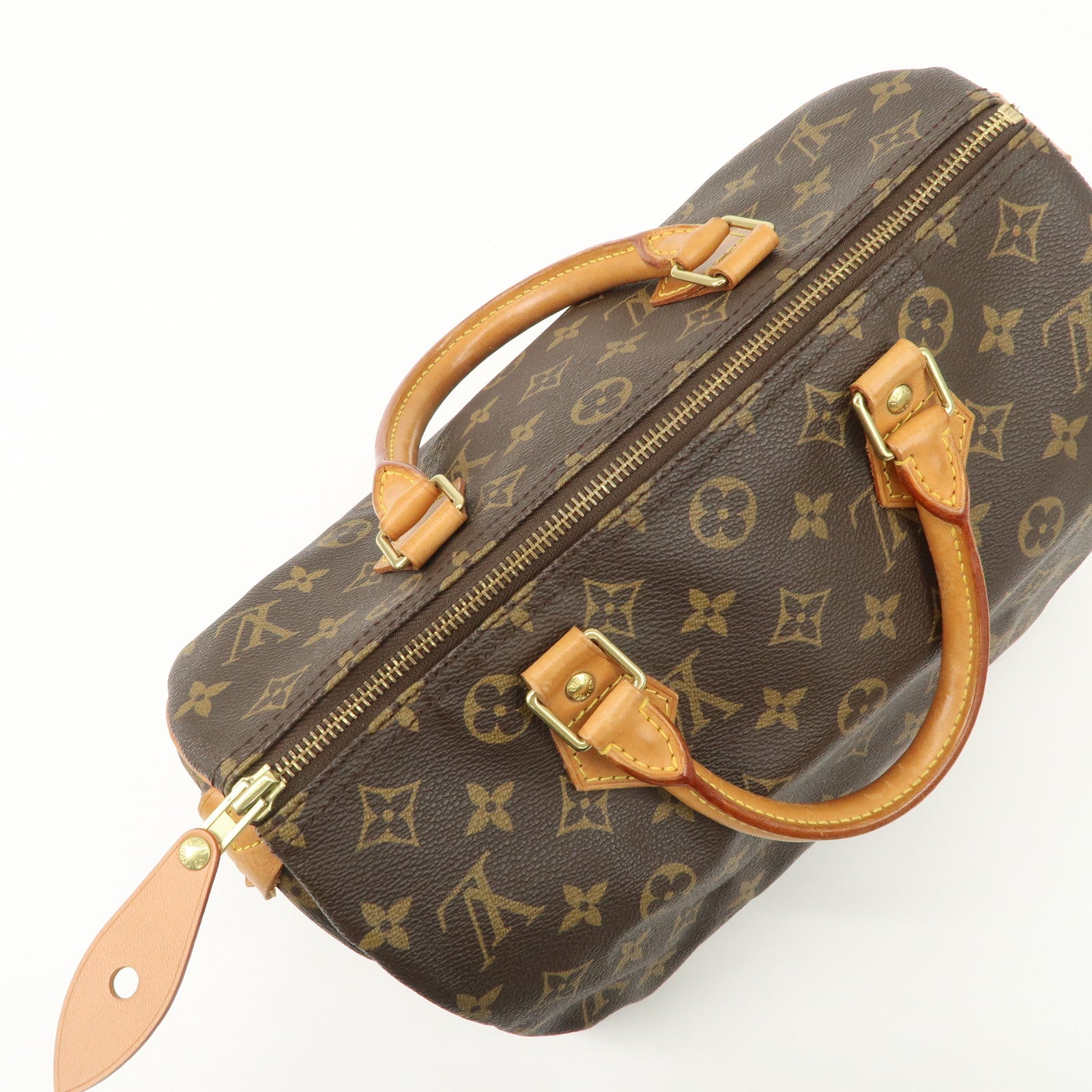 Louis Vuitton Monogram Speedy 30 Boston Bag Brown M41524
