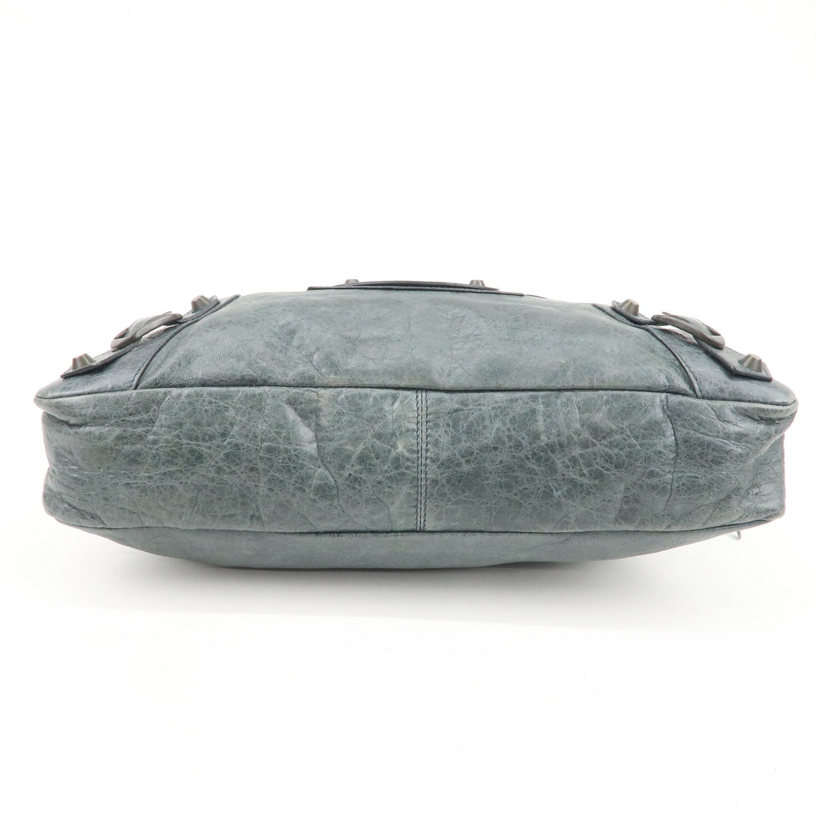 BALENCIAGA The First Leather 2Way Bag Shoulder Bag Gray 103208 Used