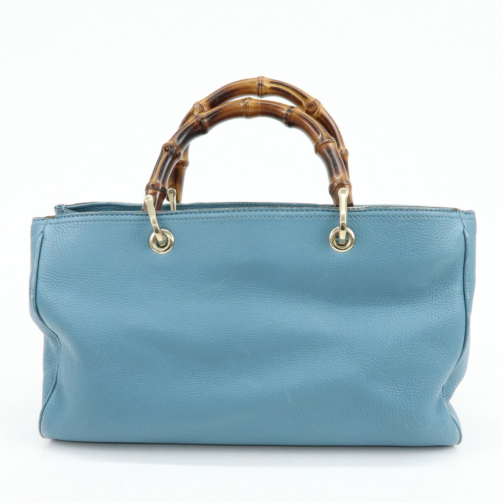 GUCCI Bamboo Leather Shopper Medium 2Way Bag Shoulder Bag 323660