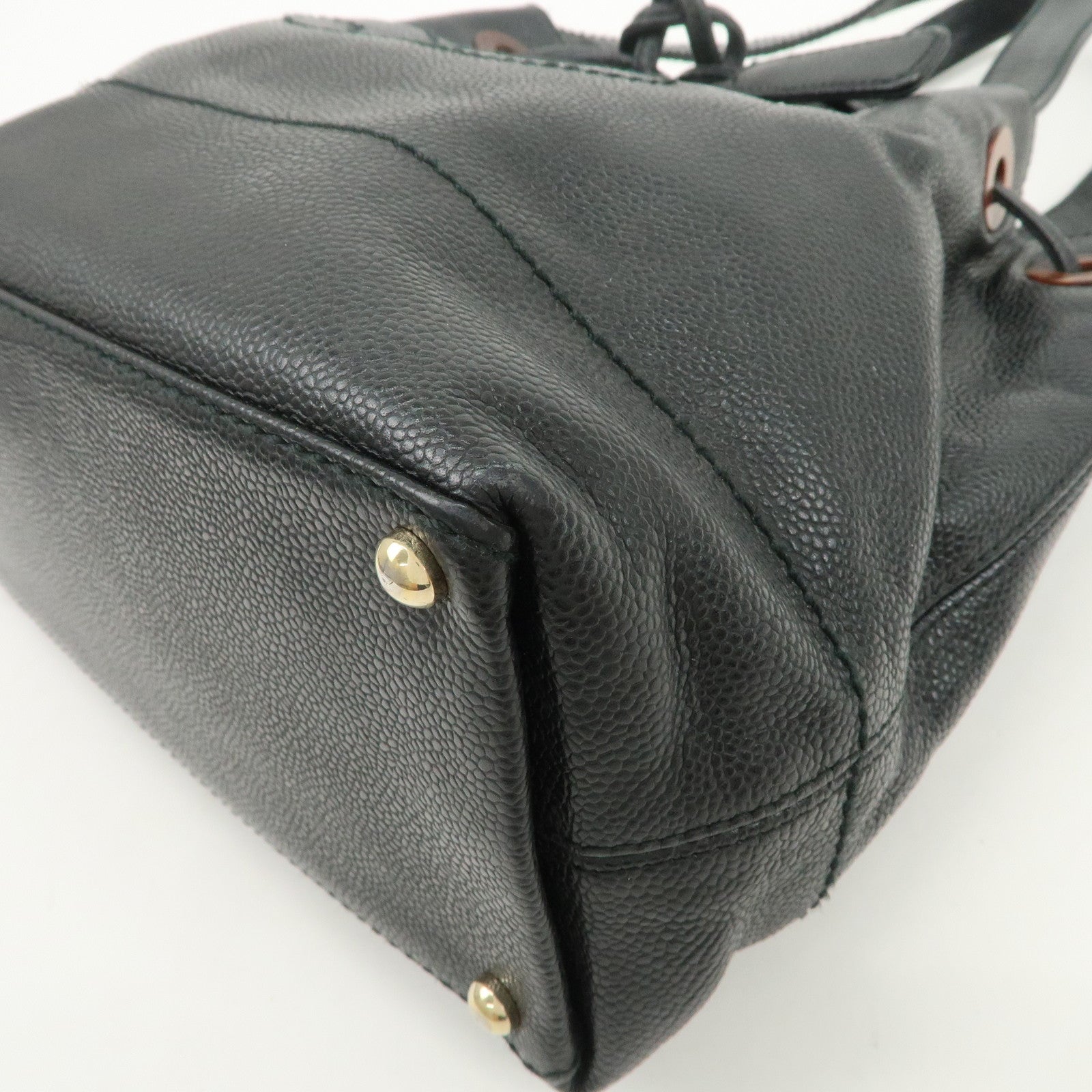 CHANEL COCO Mark Caviarskin Shoulder Bag Tote Bag Black