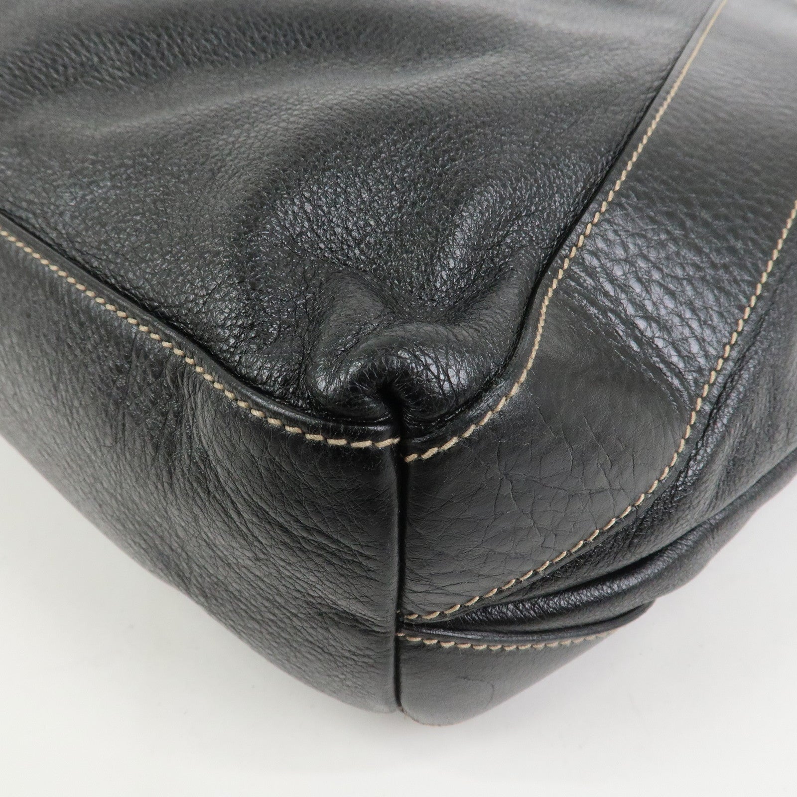 GUCCI Hysteria Leather Tote Bag Hand Bag Black 211126