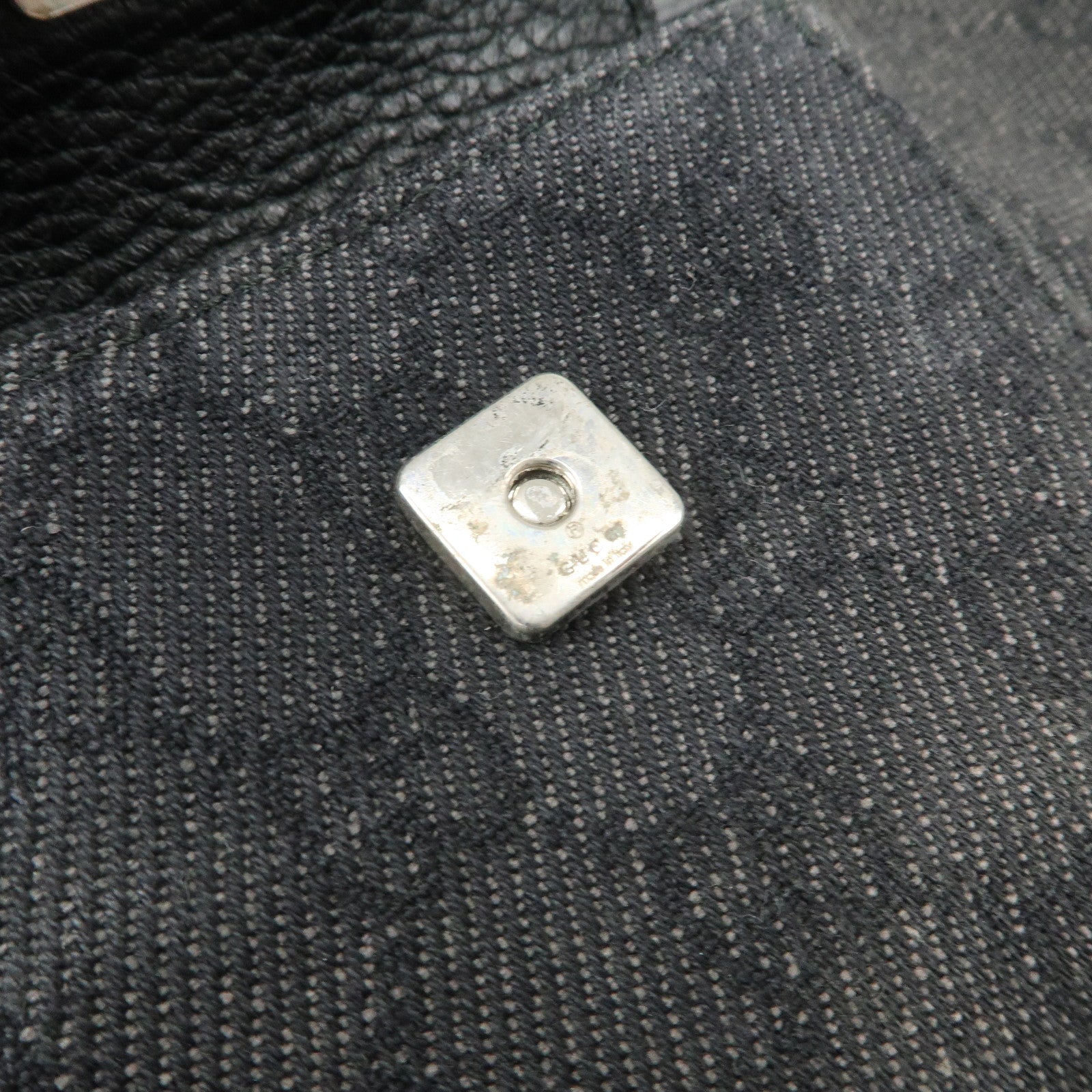 GUCCI Abbey GG Canvas Leather Tote Bag Shoulder Bag Black 268639