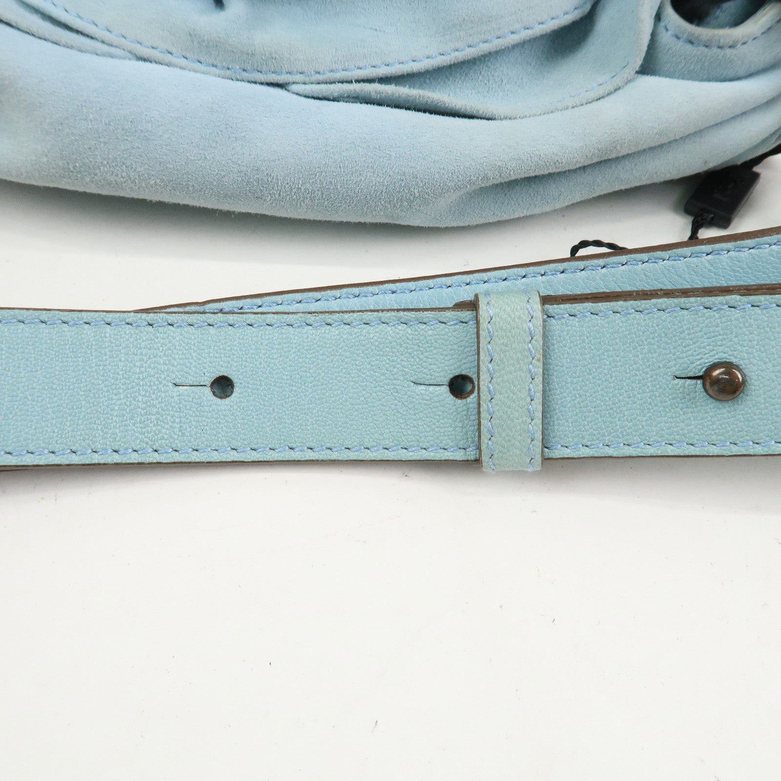 SAINT LAURENT PARIS Rive Gauche Flower Motif Suede Hand Bag