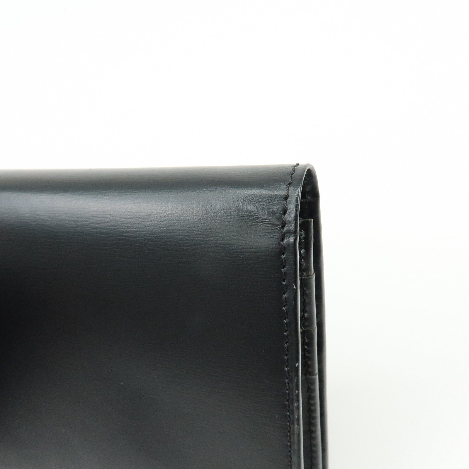 Cartier Pasha Leather Bi-fold Long Wallet Continental Wallet Black