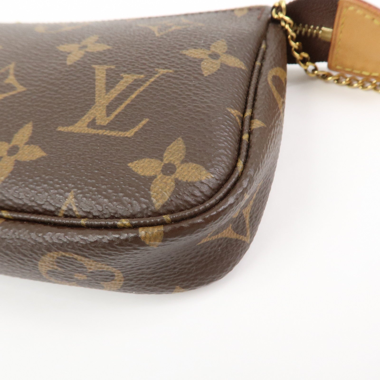 Louis Vuitton Monogram Mini Pochette Accessoires Hand Bag M58009