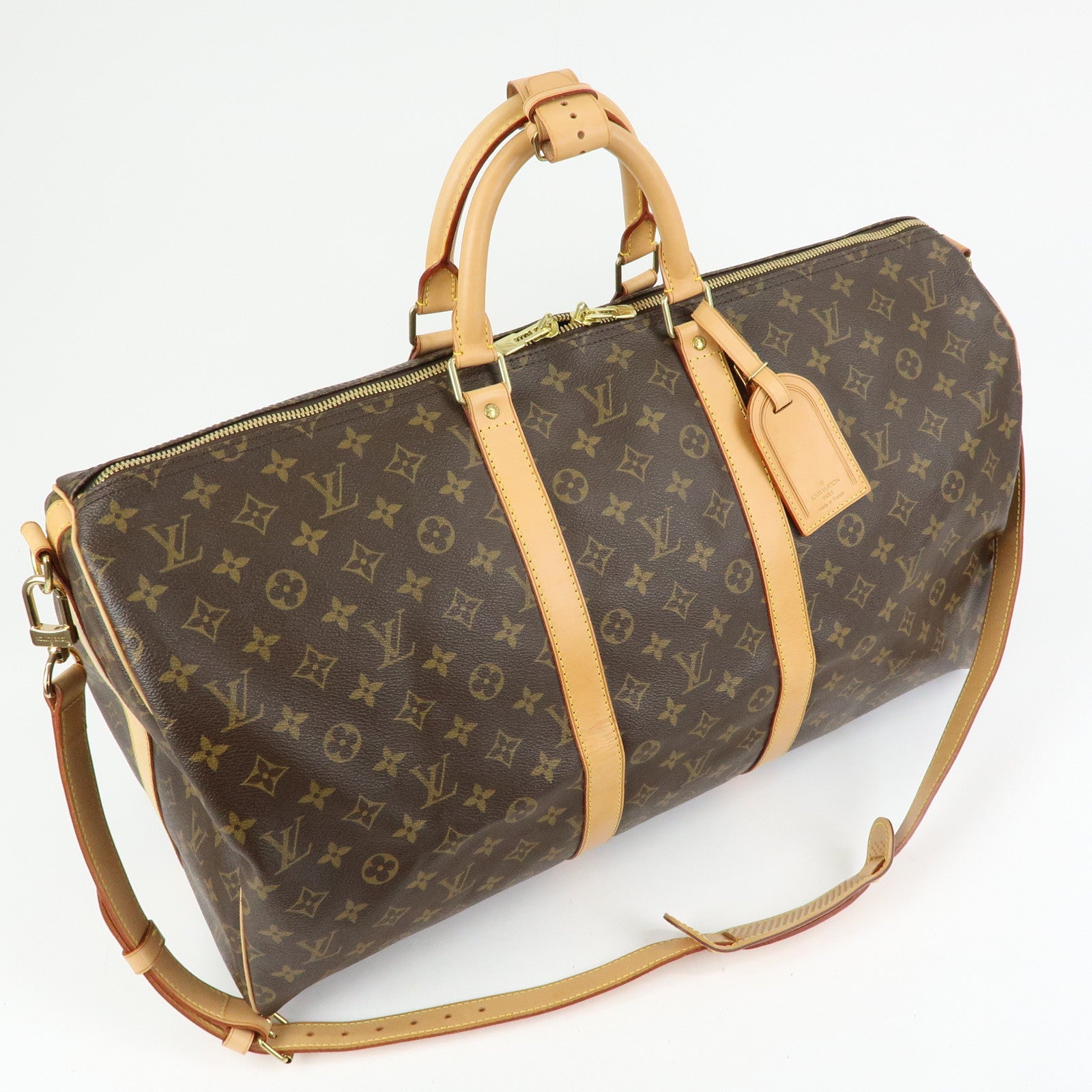 Louis Vuitton Monogram Keep All Bandouliere 55 Boston Bag M41414