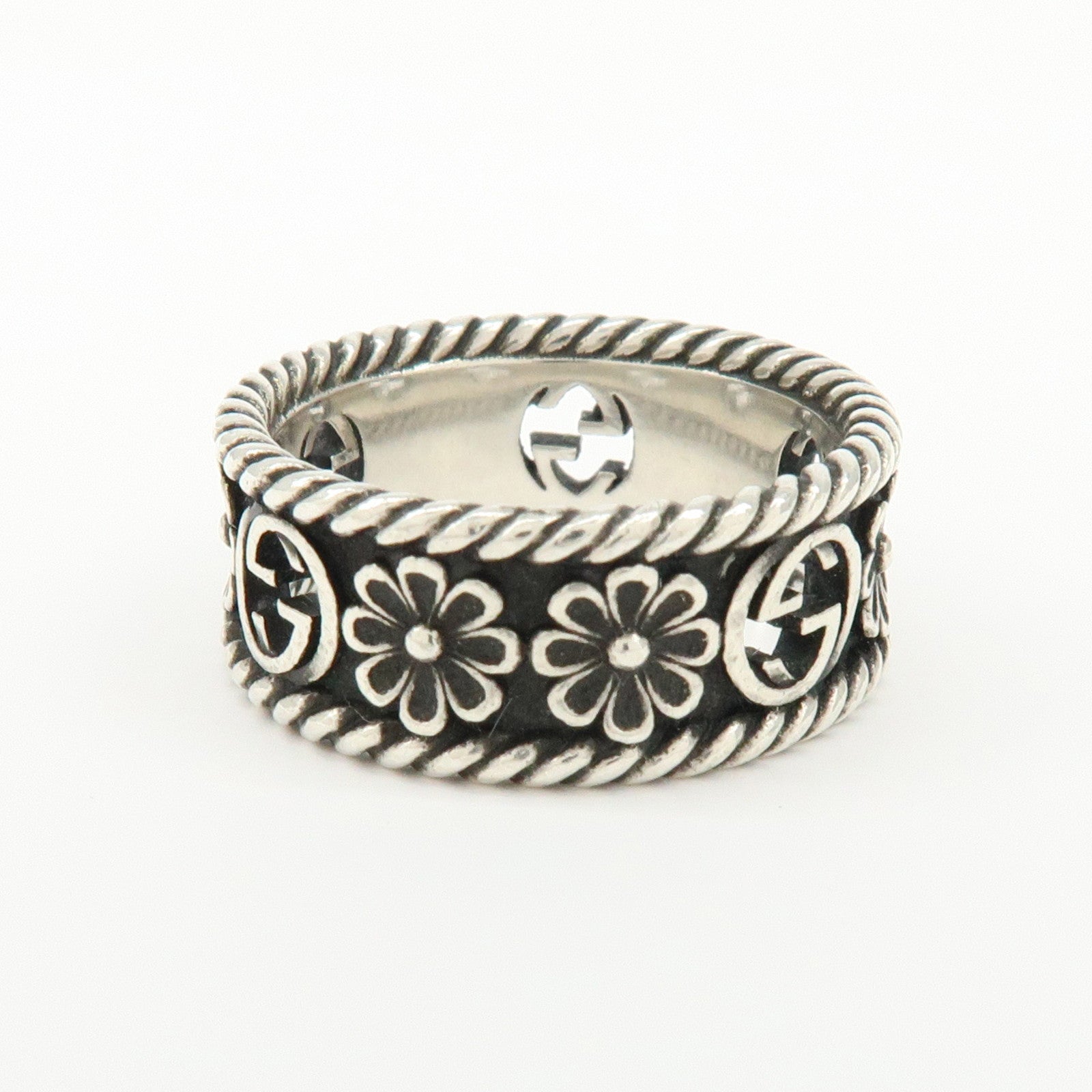 GUCCI Interlocking G Ring SV925 Silver #14 US6.25 EU53 HK14