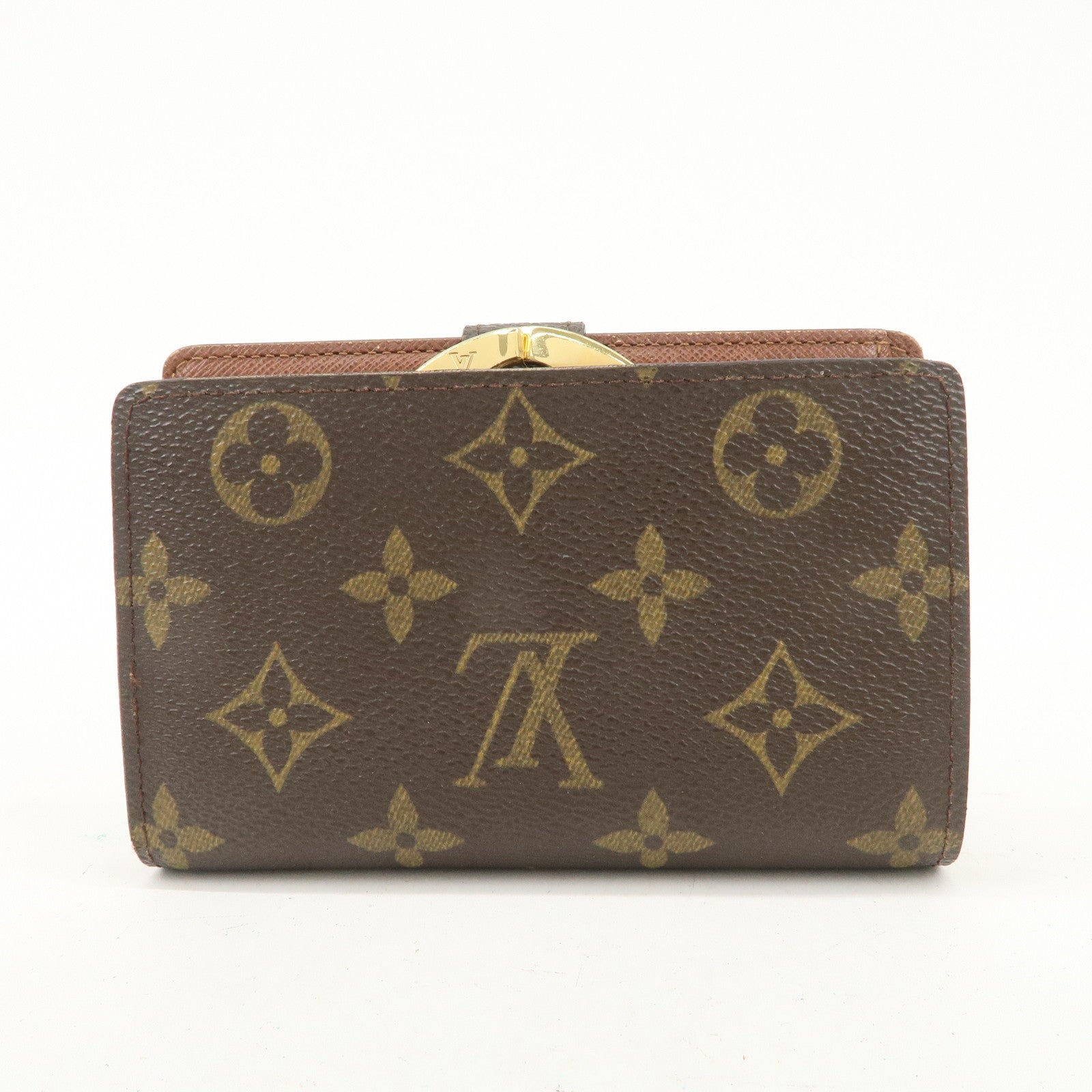 Louis Vuitton Monogram Porte Monnaie Viennois Wallet Brown M61663 Used