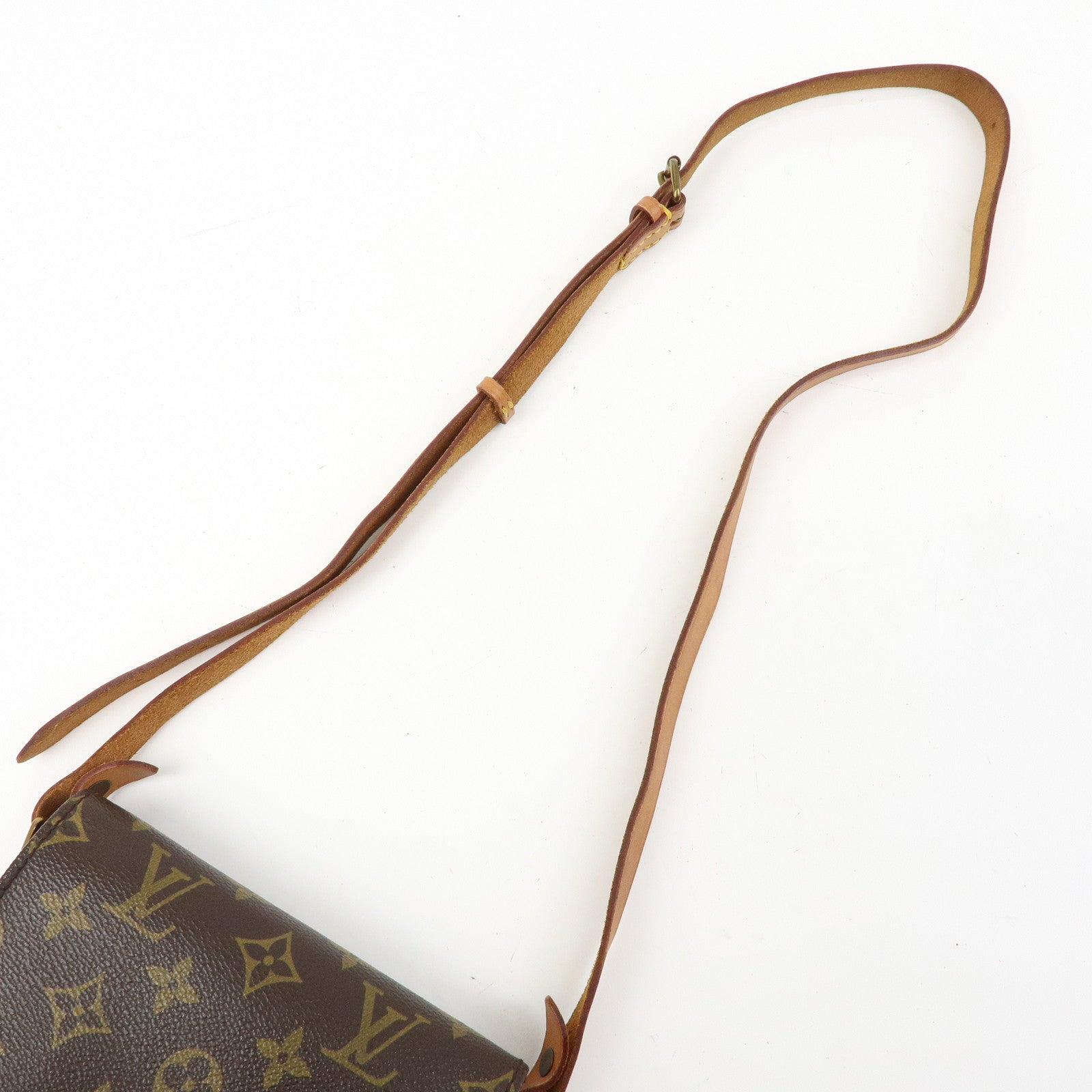 Louis Vuitton Monogram Mini Cartouchiere Shoulder Bag Brown M51254