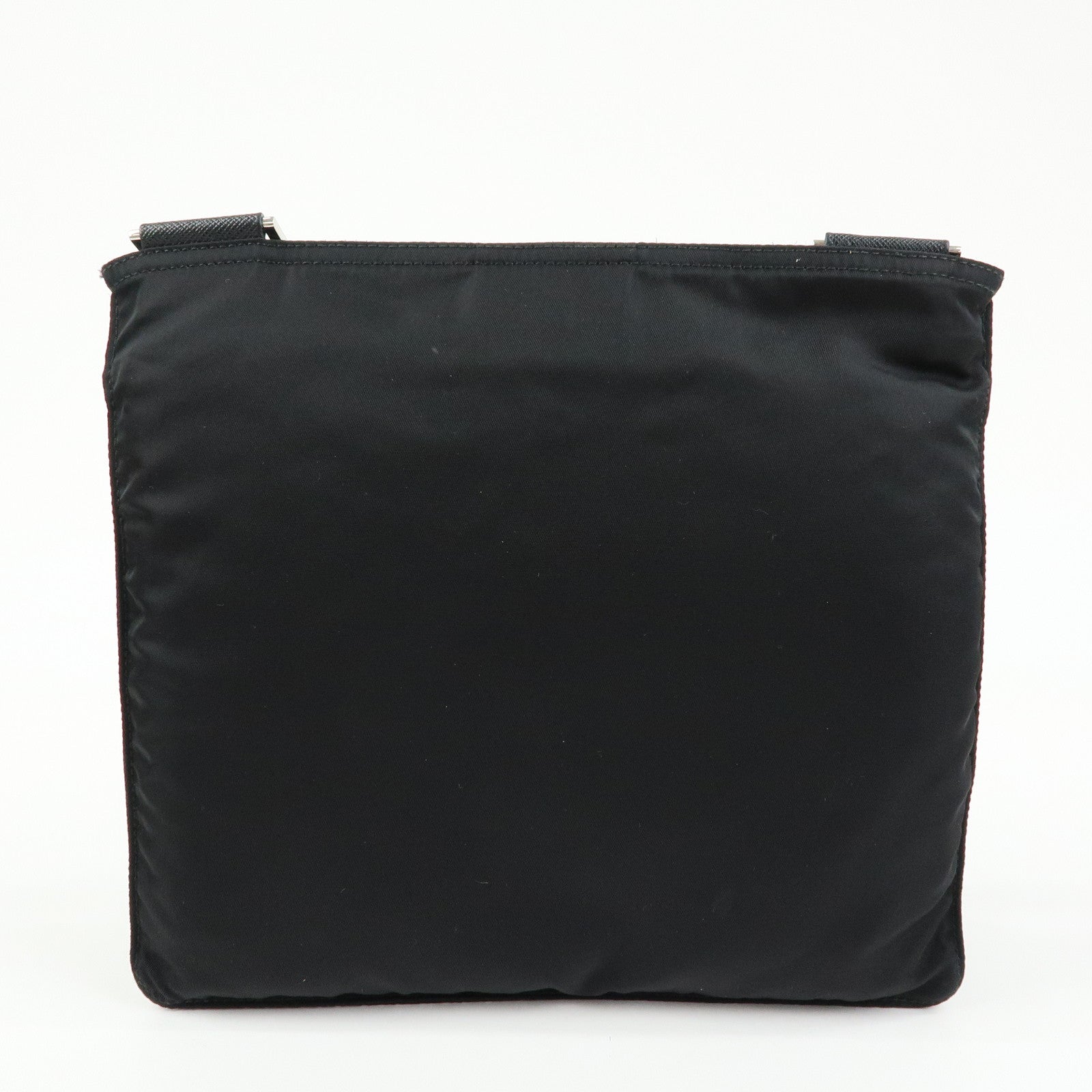PRADA Triangle Logo Nylon Shoulder Bag Crossbody Bag Black 1BH978