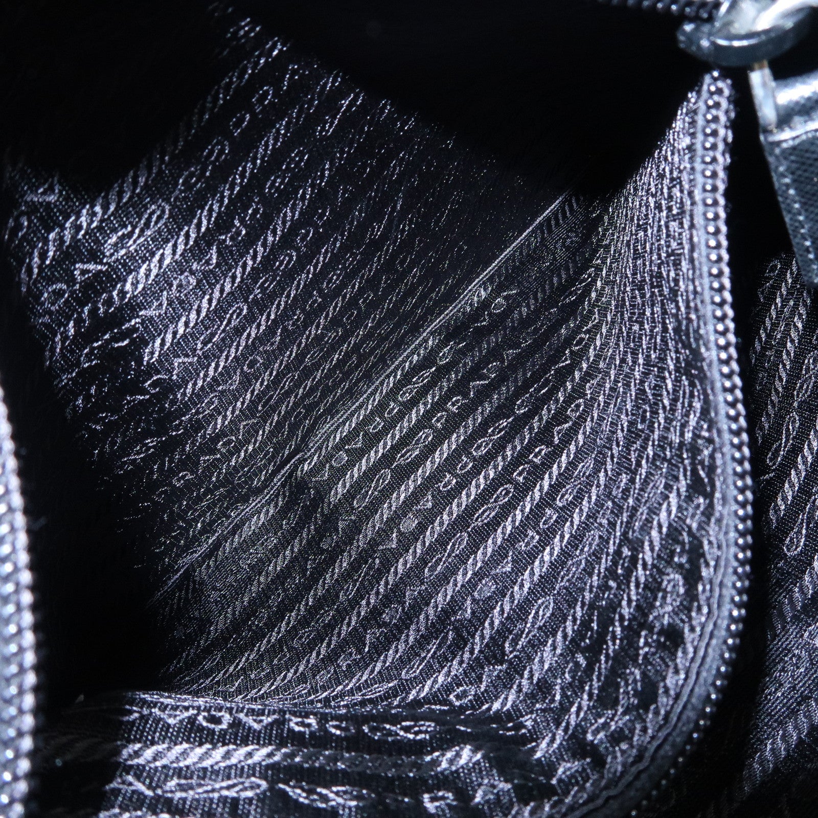 PRADA Nylon Saffiano Leather Shoulder Crossbody Bag Black VA0269