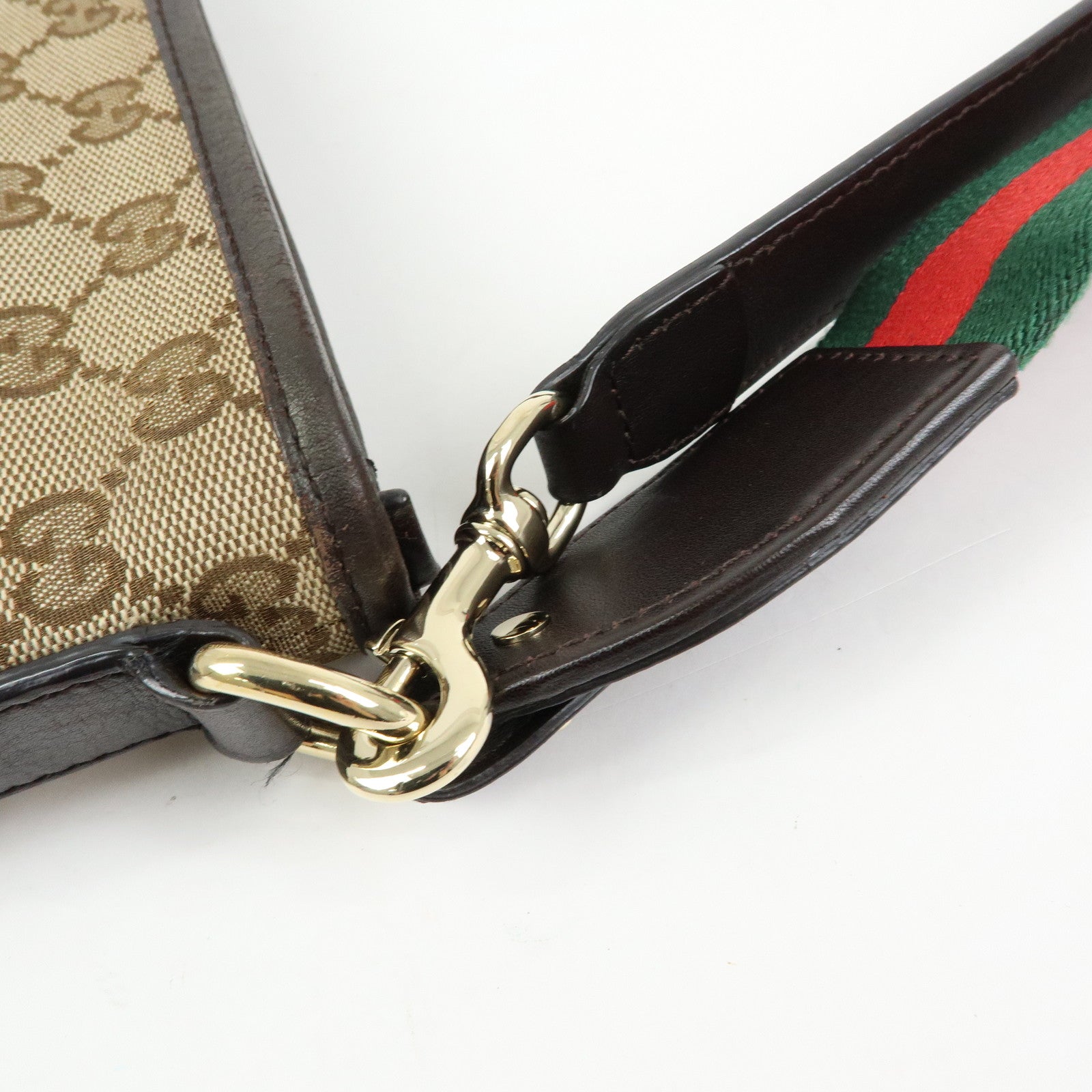 GUCCI Sherry GG Canvas Leather Shoulder Bag Hand Bag Beige 388927