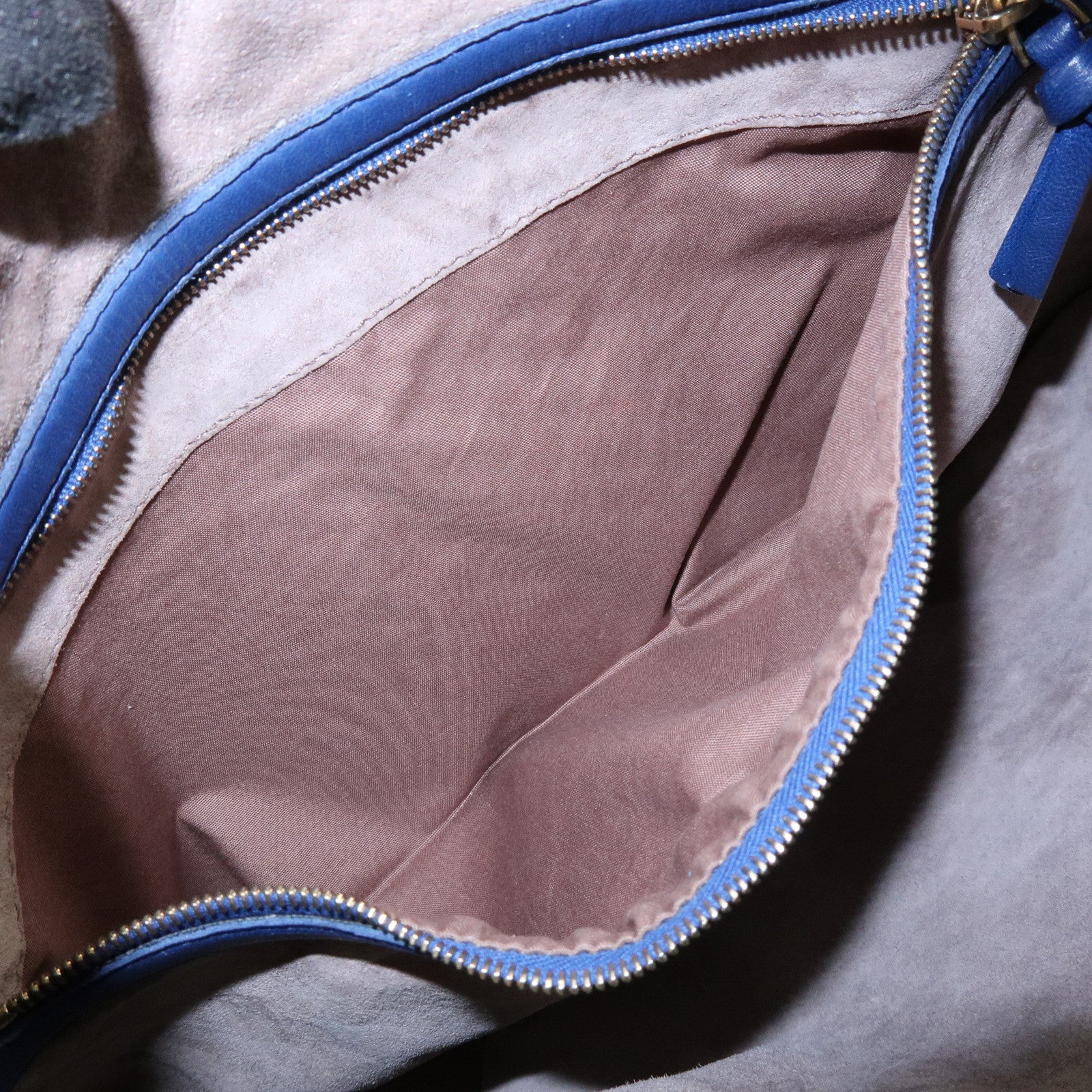 BOTTEGA VENETA Hobo Intrecciato Leather Shoulder Bag Blue 115654