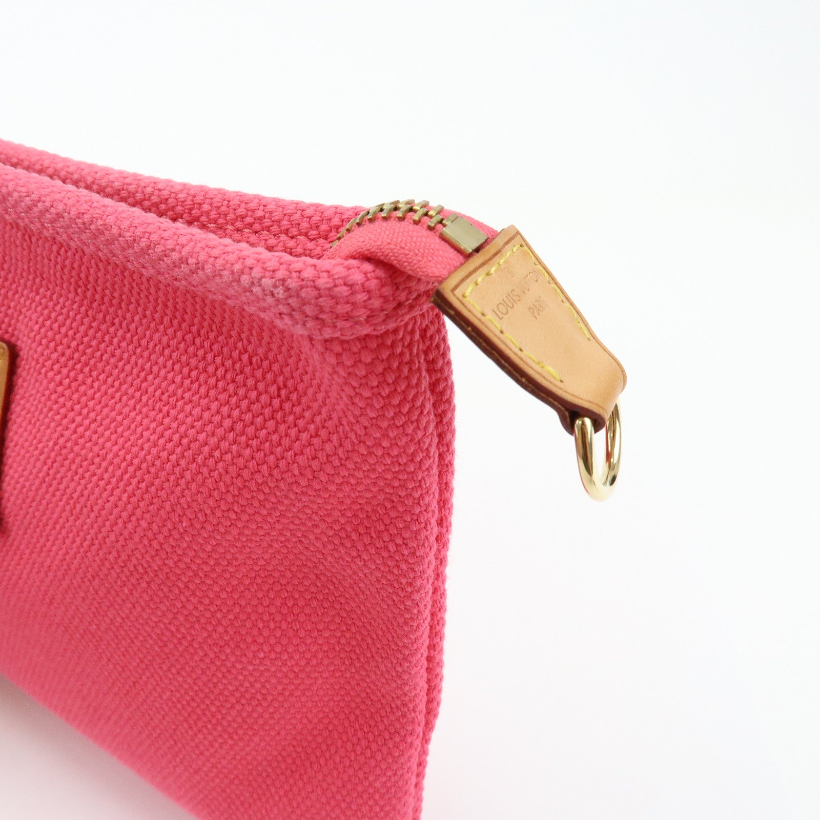 Louis Vuitton Antigua Canvas Pochette Plate GM M40065 Rose M40065