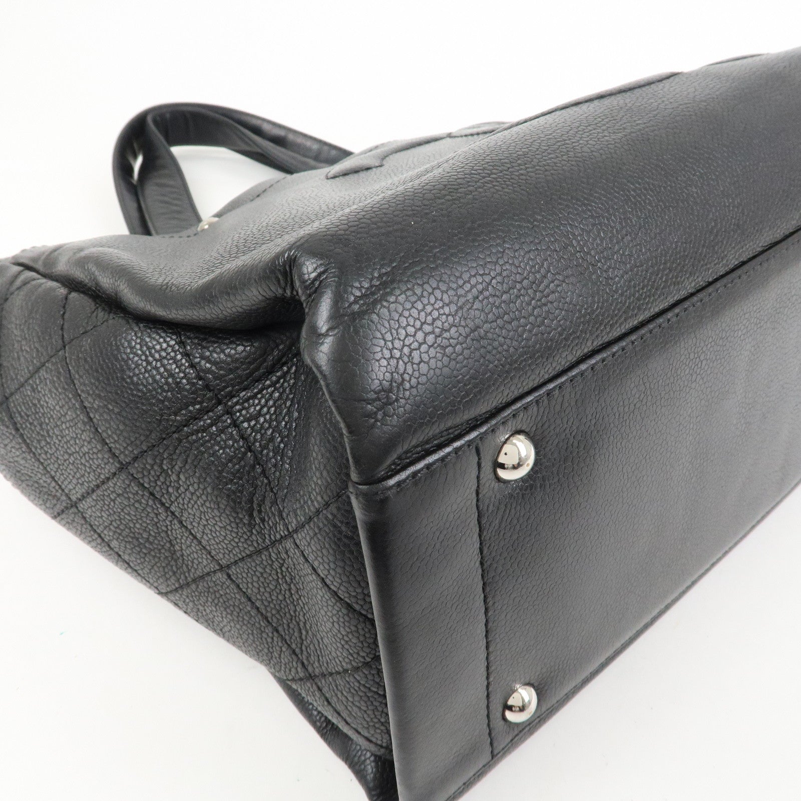 CHANEL COCO Mark Caviarskin Tote Bag Shoulder Bag Black A46566