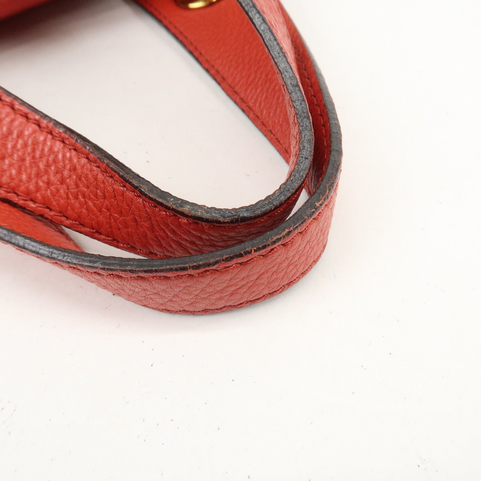 Chloe Paraty Leather 2Way Bag Shoulder Bag Hand Bag Red