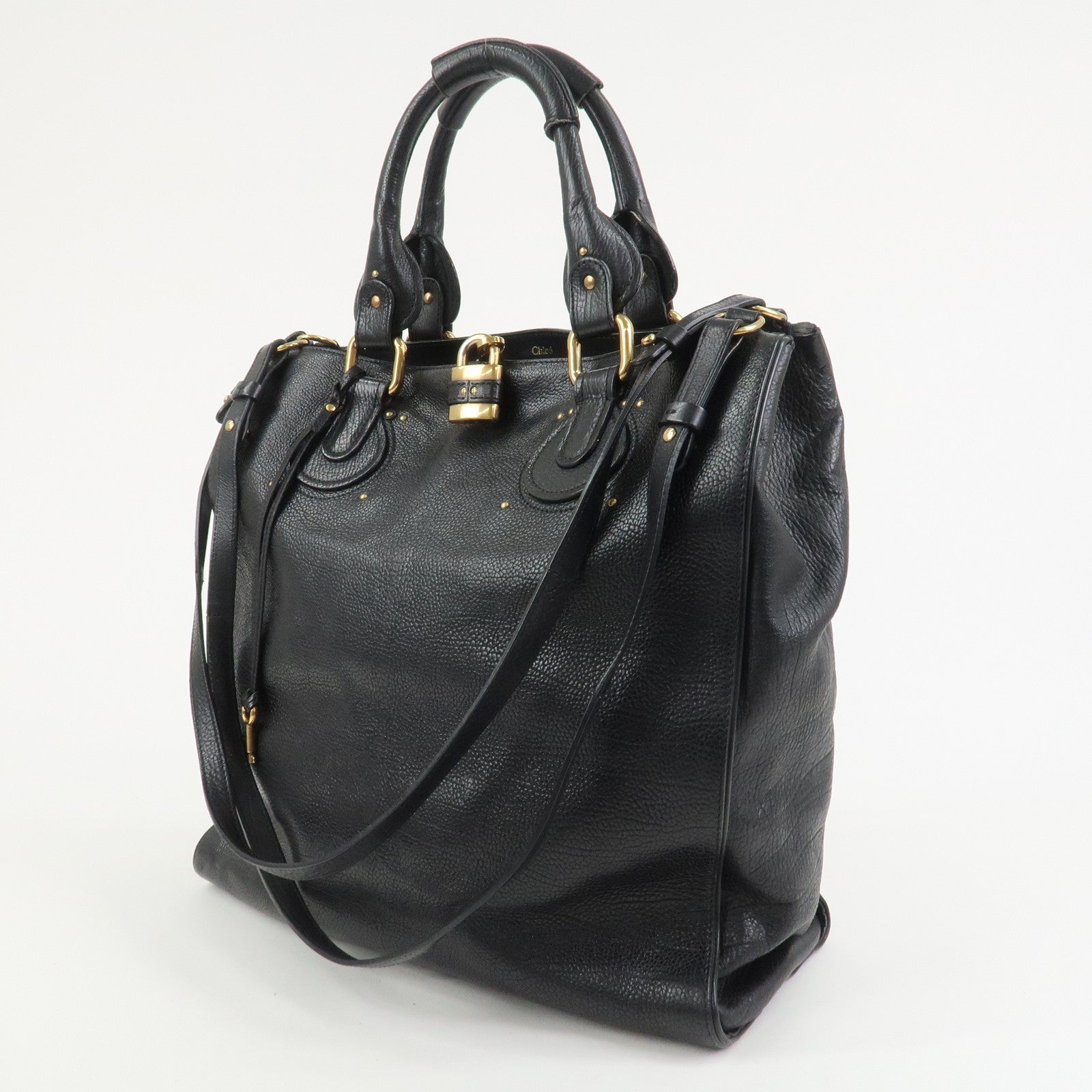 Chloe Paddington Leather 2Way Bag Shoulder Bag Black