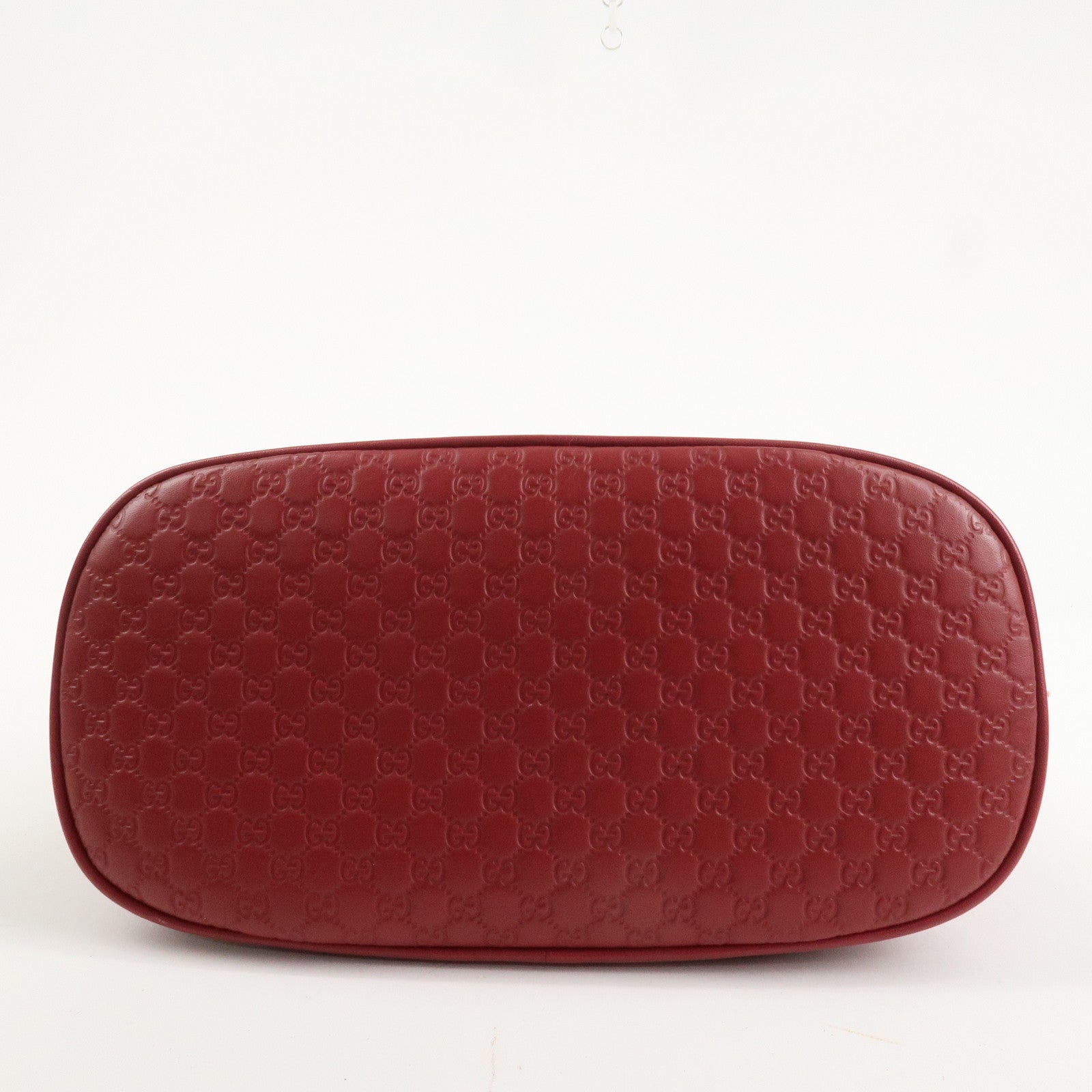 GUCCI Micro Guccissima Leather 2Way Hand Shoulder Bag Red 449654 Used