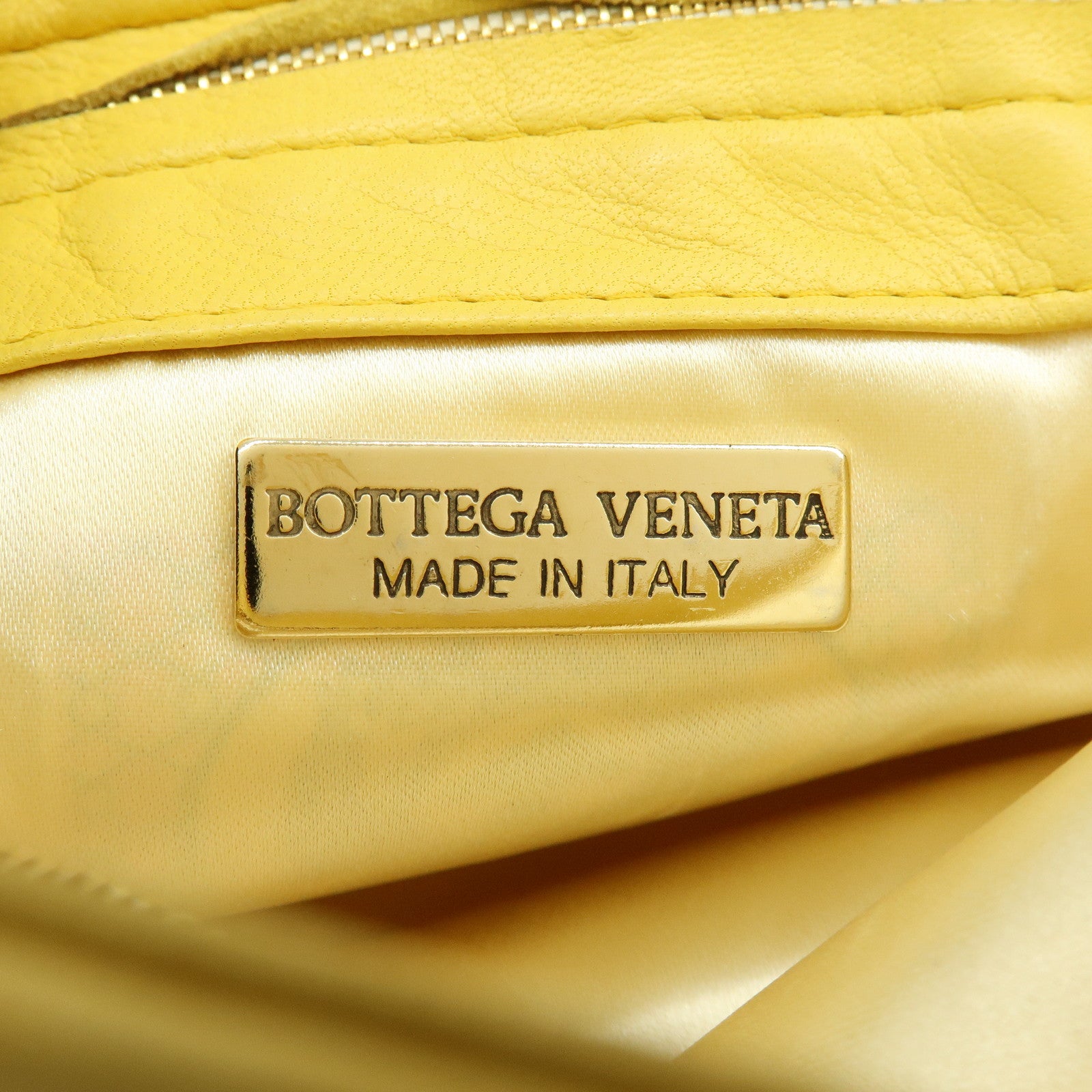 BOTTEGA VENETA Intrecciato Leather Shoulder Crossbody Bag Yellow