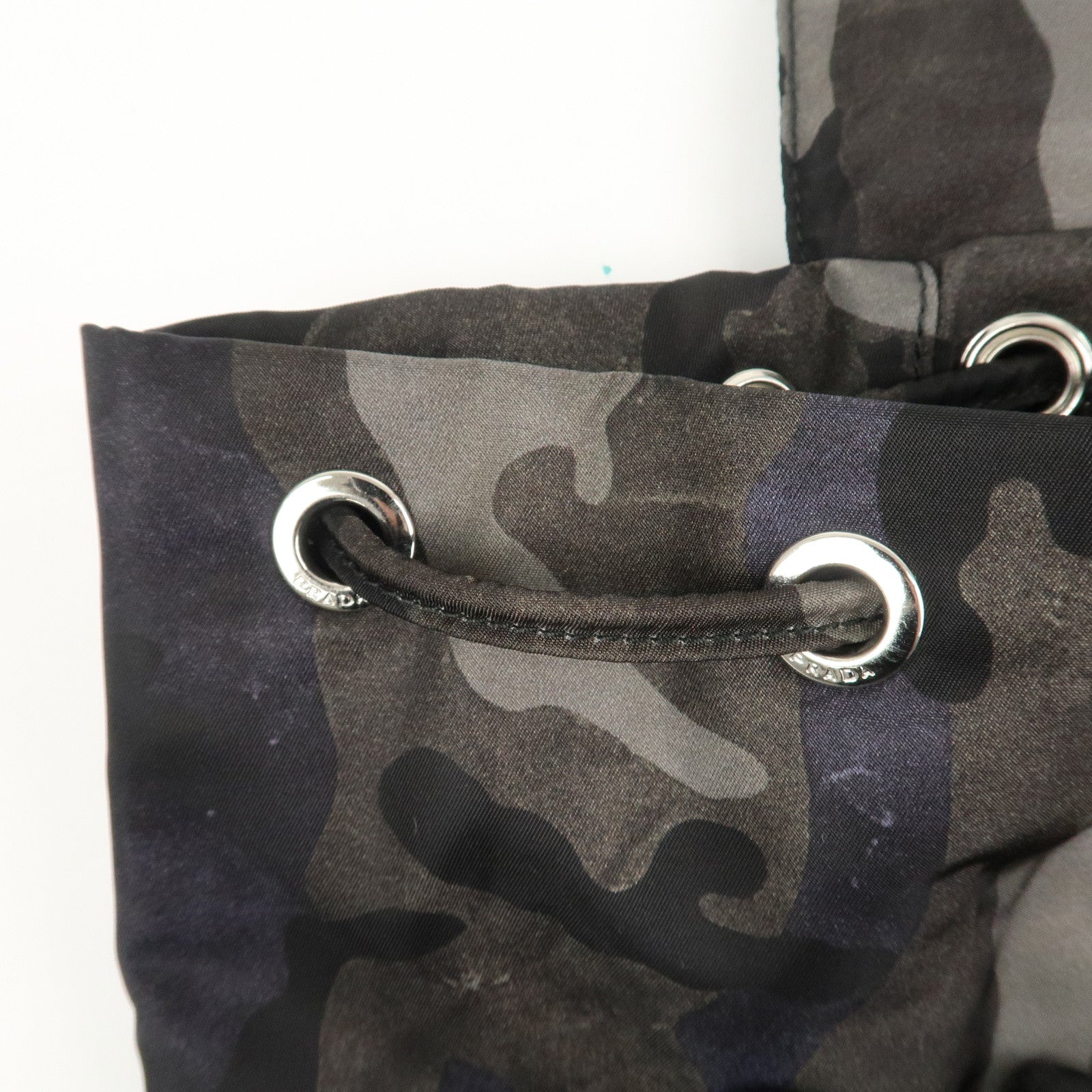 PRADA Triangle Logo Nylon Camouflage Backpack Ruck Sack BZ0032