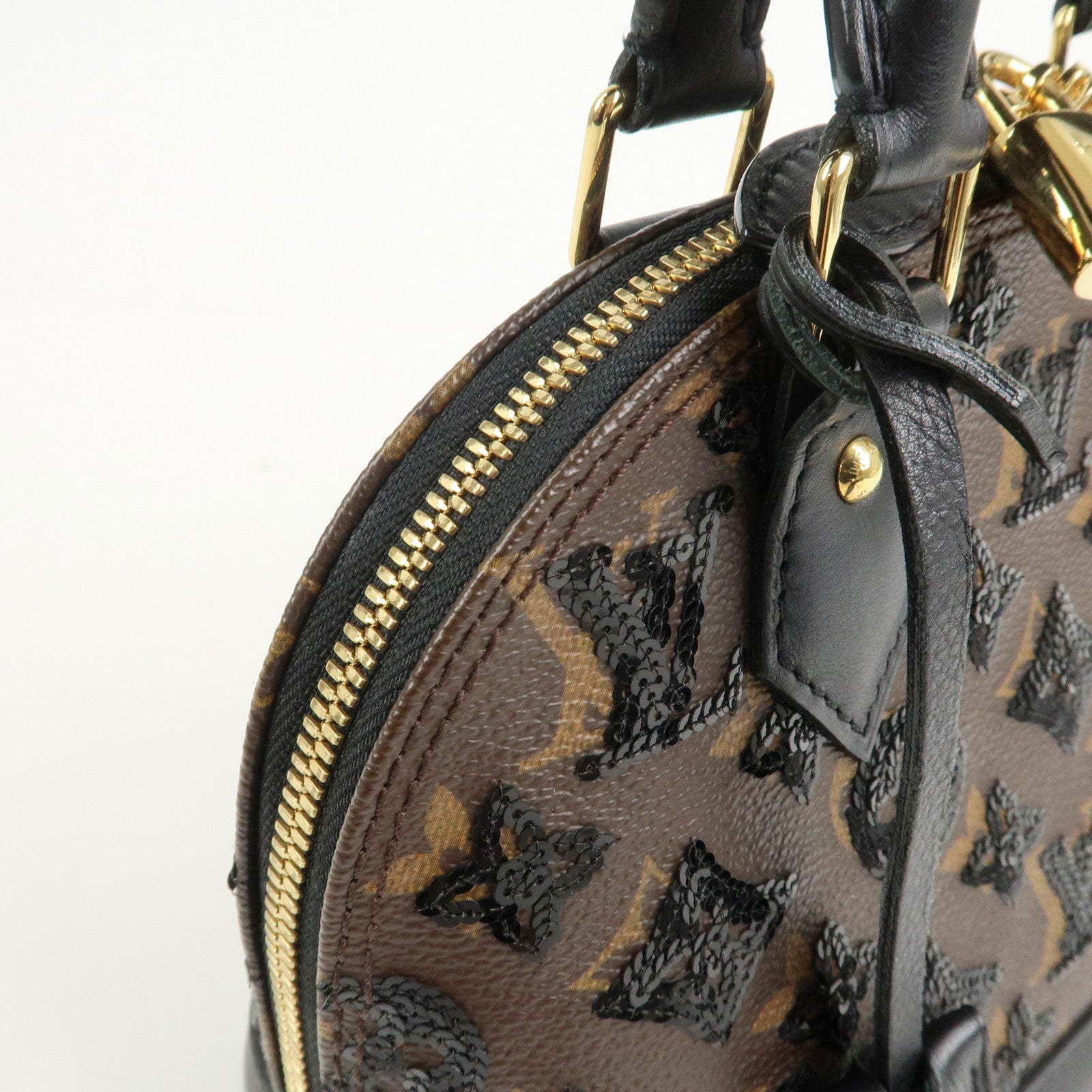 Louis Vuitton Monogram Eclips Canvas Leather Alma BB HandBag M40418