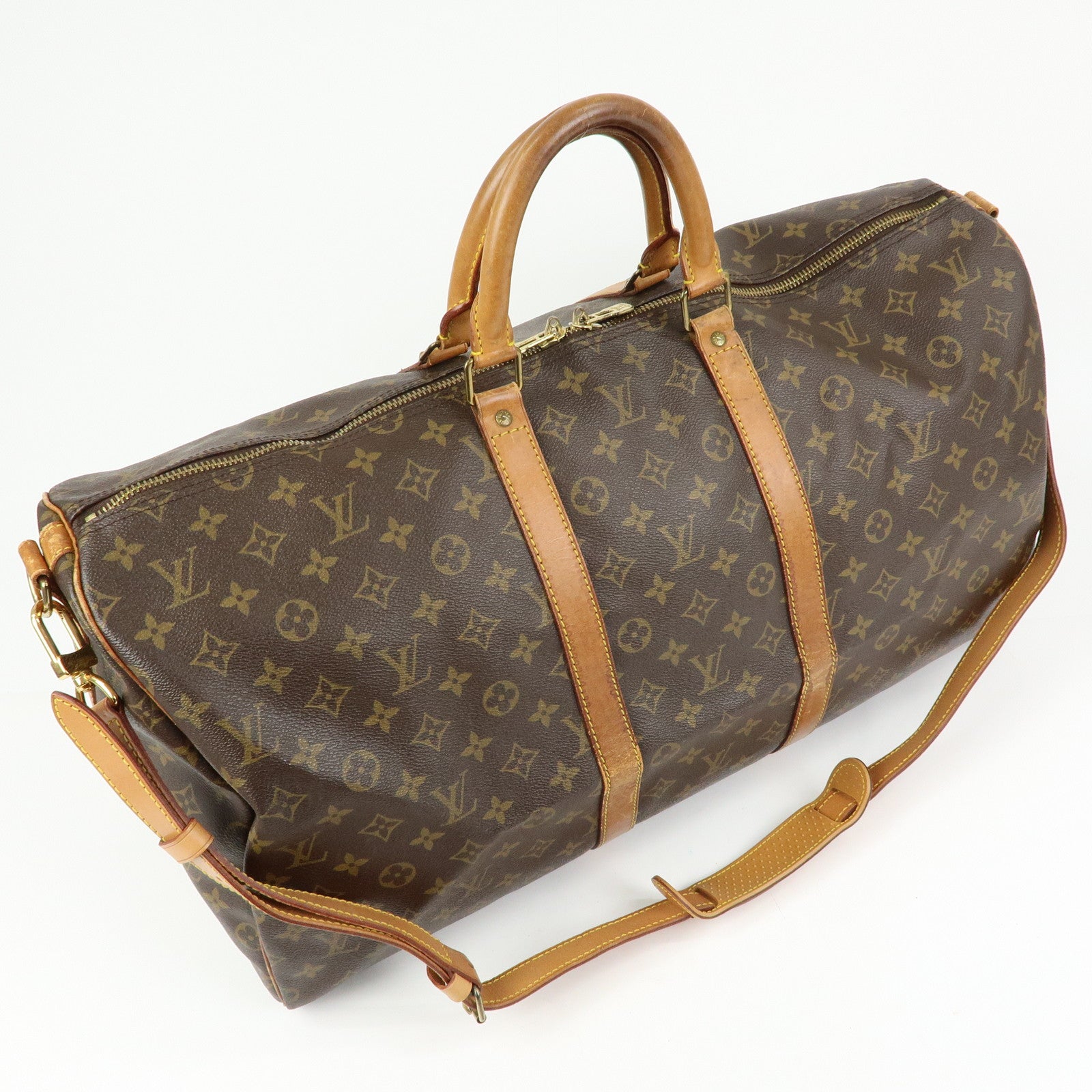 Louis Vuitton Monogram Keep All Bandouliere 55 Boston Bag M41414