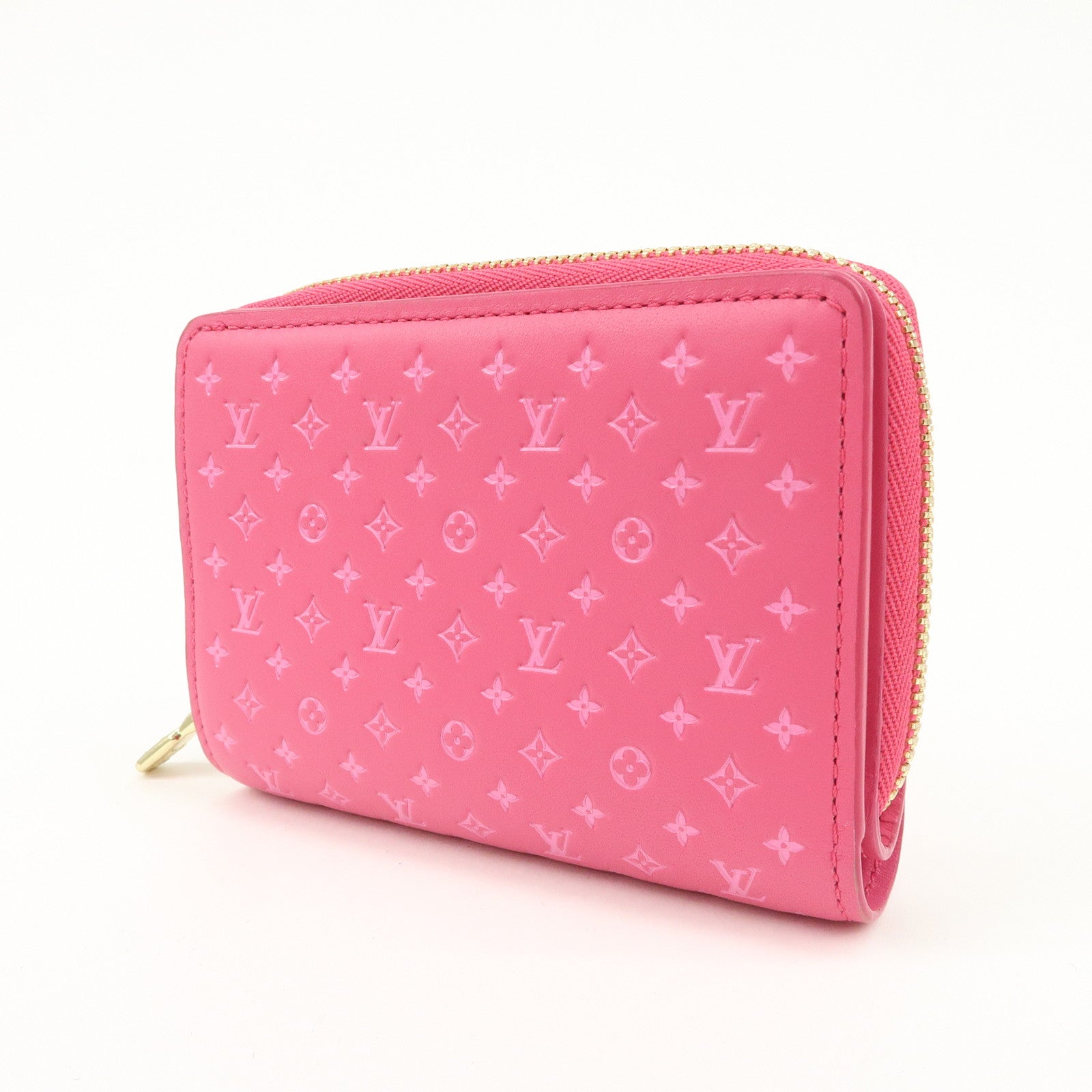 Louis Vuitton Nano Monogram Portefeuille Lou Wallet Pink M82357 Used