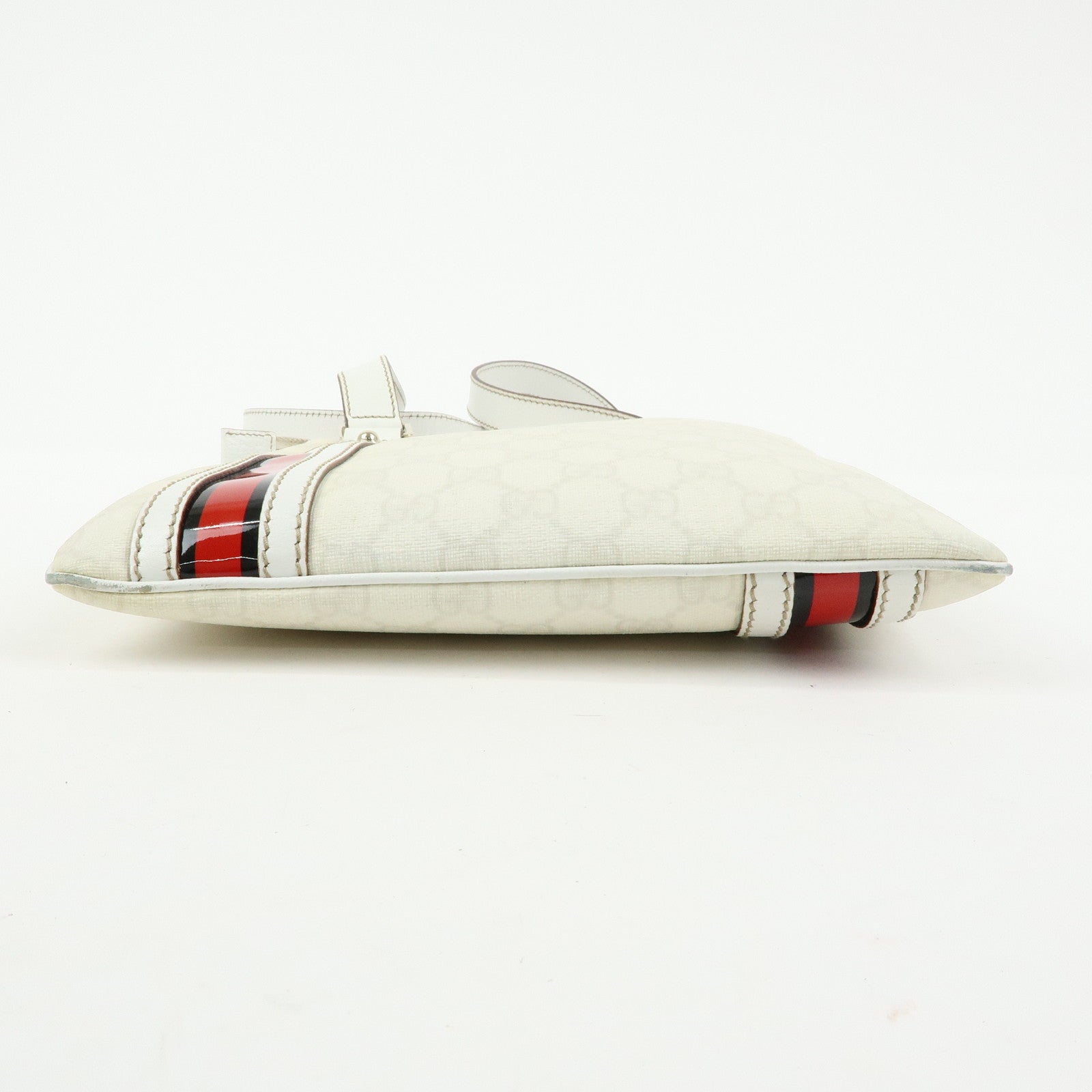 GUCCI Sherry GG Supreme PVC Leather Shoulder Bag Ivory 153244