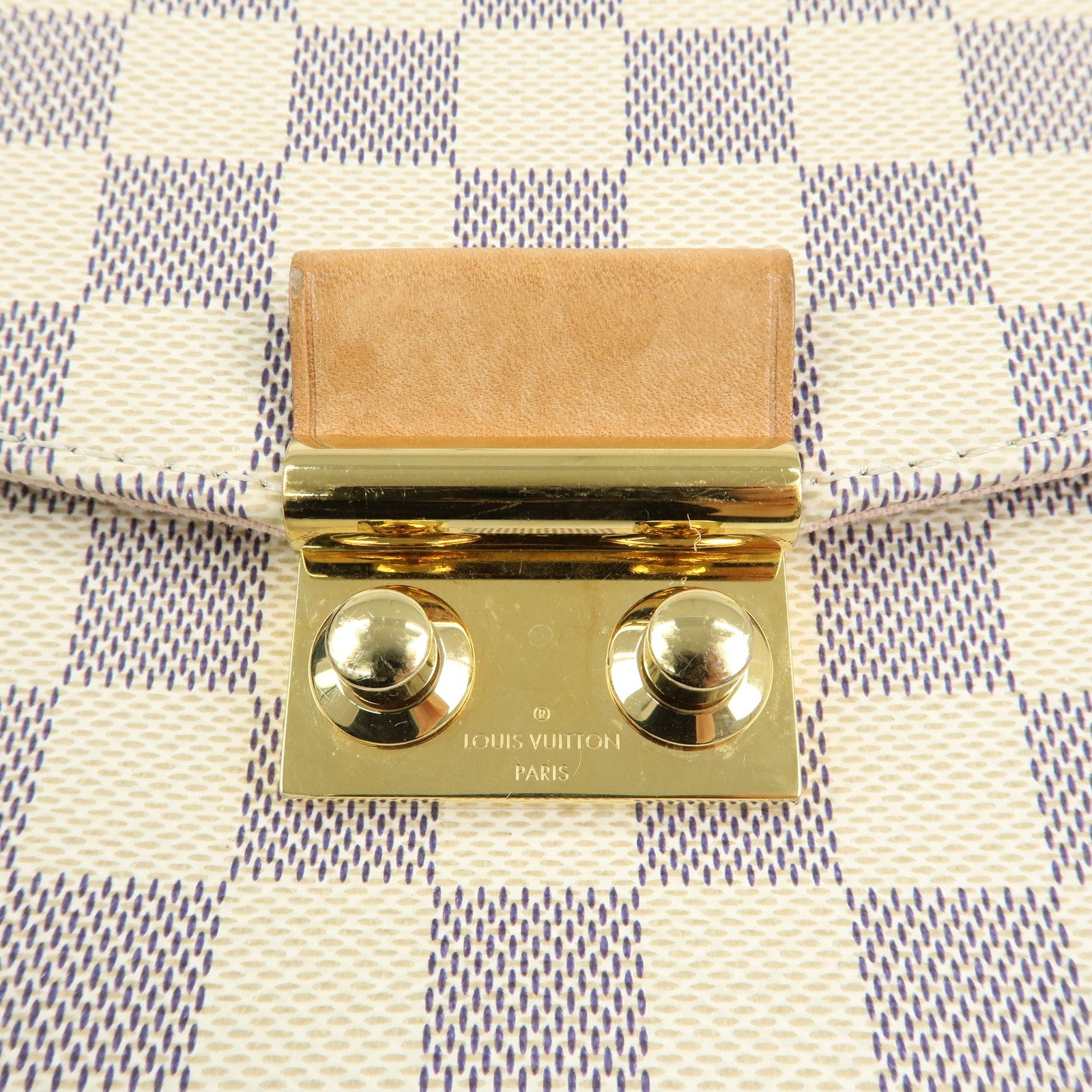 Louis Vuitton Damier Azur Croisette Canvas Leather 2Way Bag N41581
