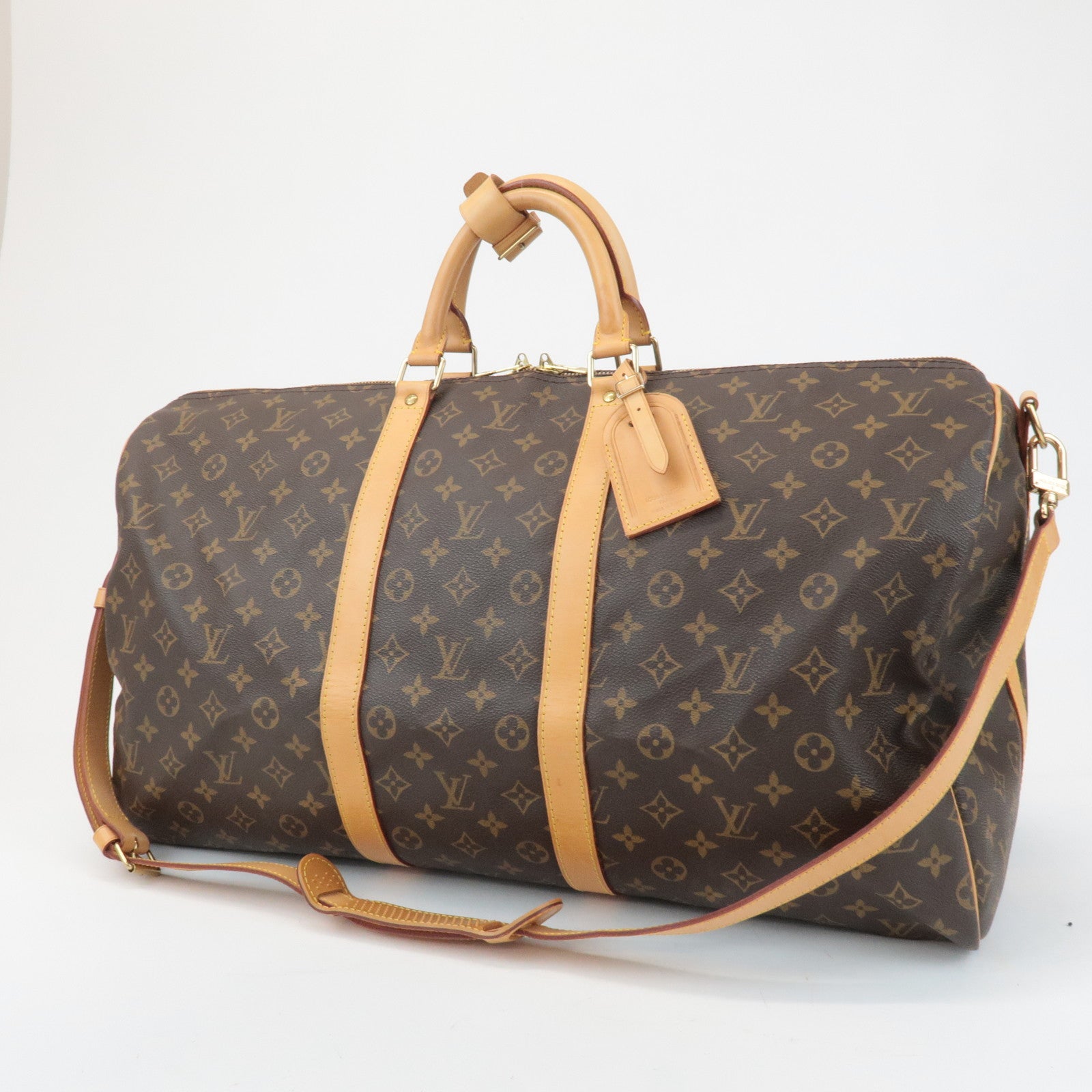 Louis Vuitton Monogram Keep All Bandouliere 55 Boston Bag M41414 Used