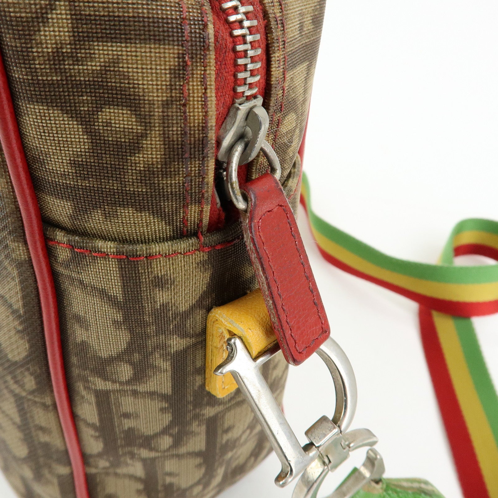 Christian Dior Rasta Trotter PVC Leather Shoulder Bag Brown