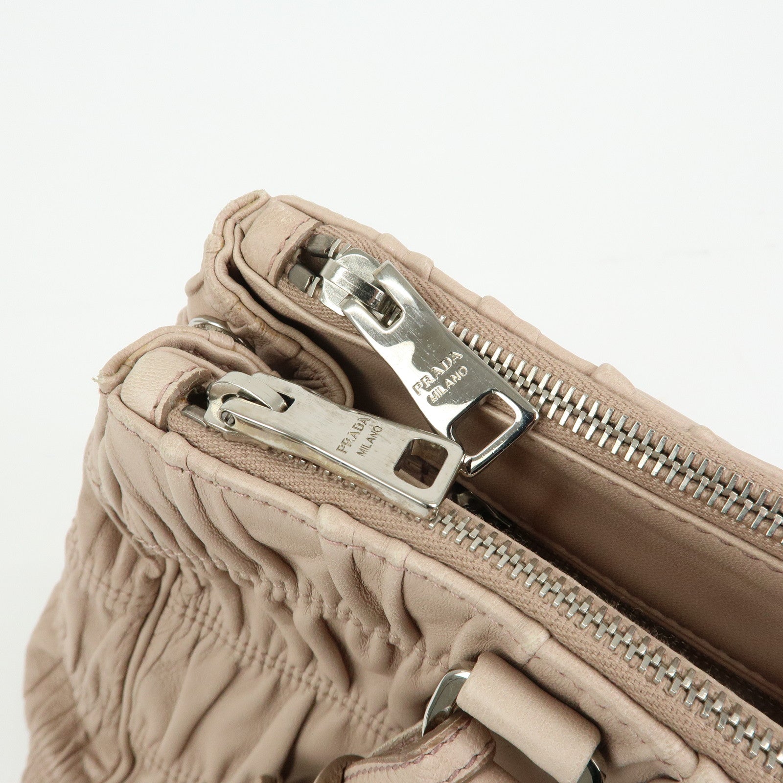 PRADA Nappa Gaufure Leather 2Way Hand Bag Shoulder Bag B2599L