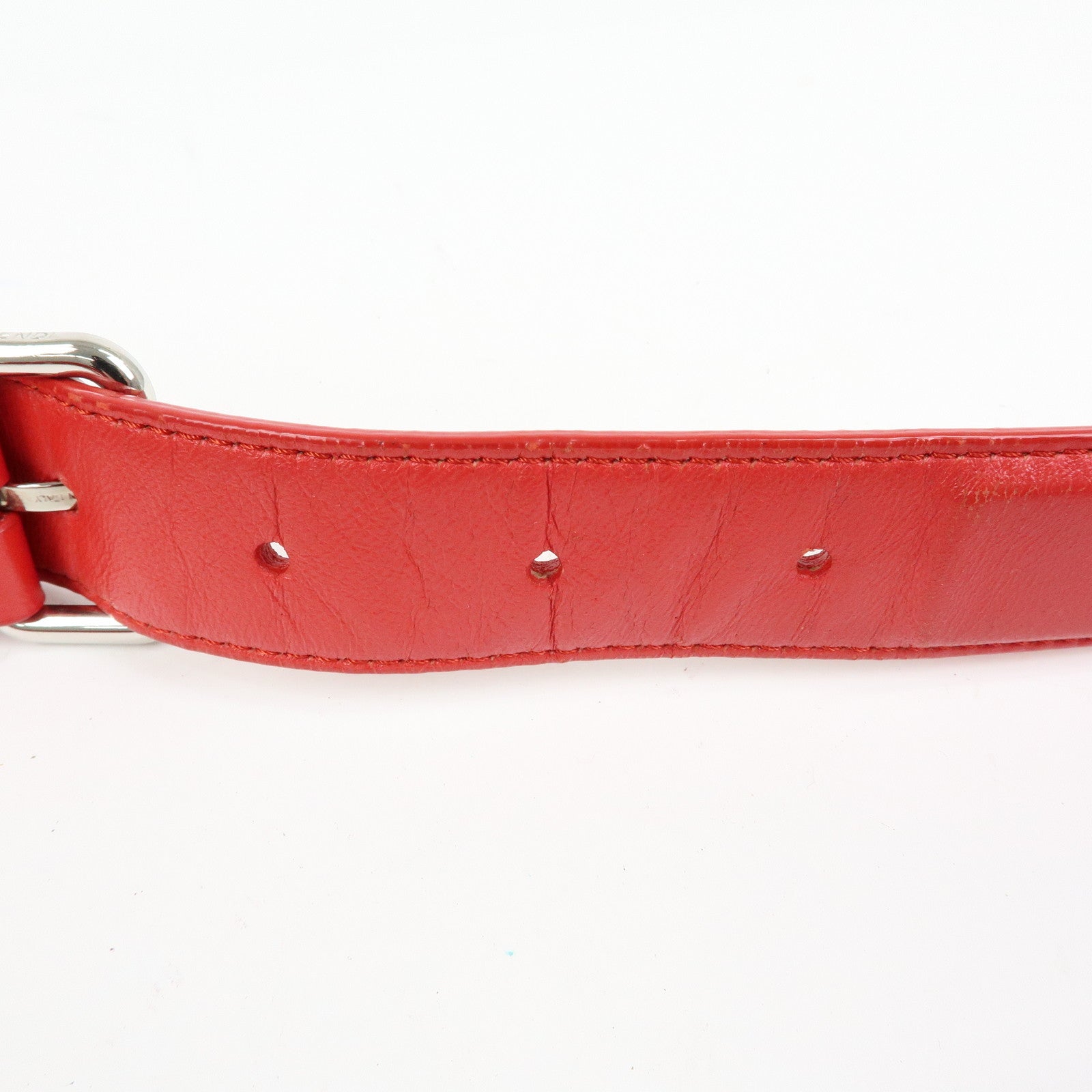 FENDI Peekaboo Mini Leather 2Way Shoulder Bag Hand Bag Red 8BN244