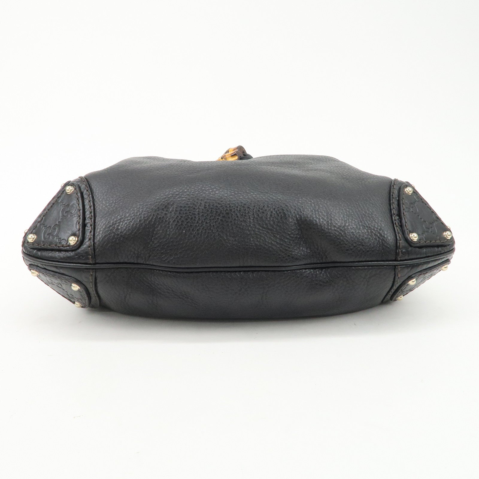 GUCCI Guccissima Leather 2Way Shoulder Bag Black 185566