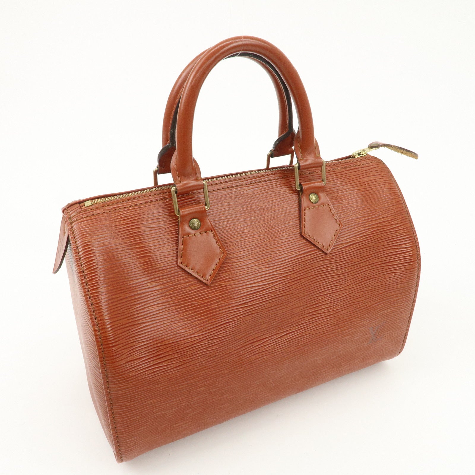 Louis Vuitton Epi Speedy 25 Hand Boston Bag Kenya Brown M43013 Used