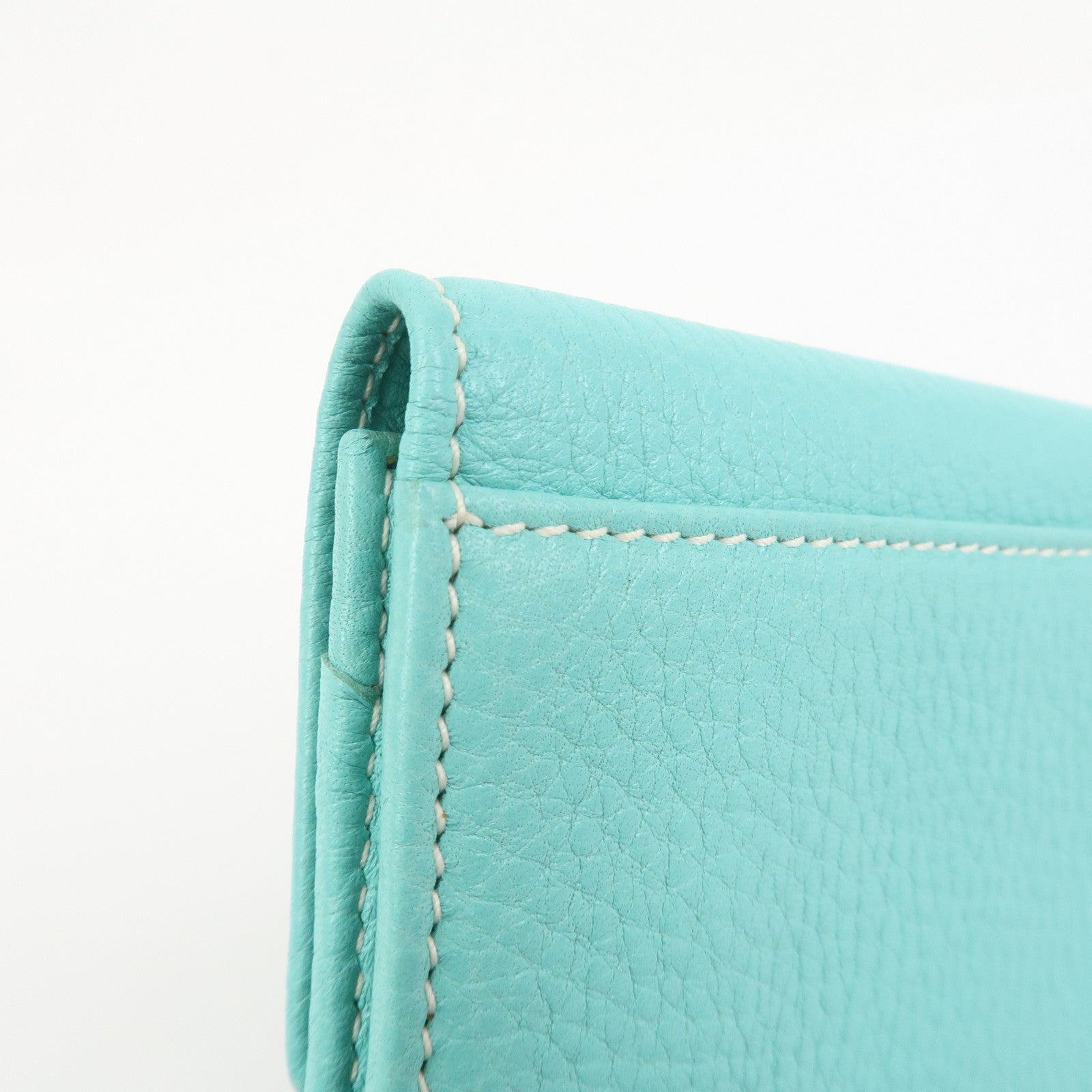 Tiffany & Co Leather Compact Bi-fold Wallet Tiffany Light Blue