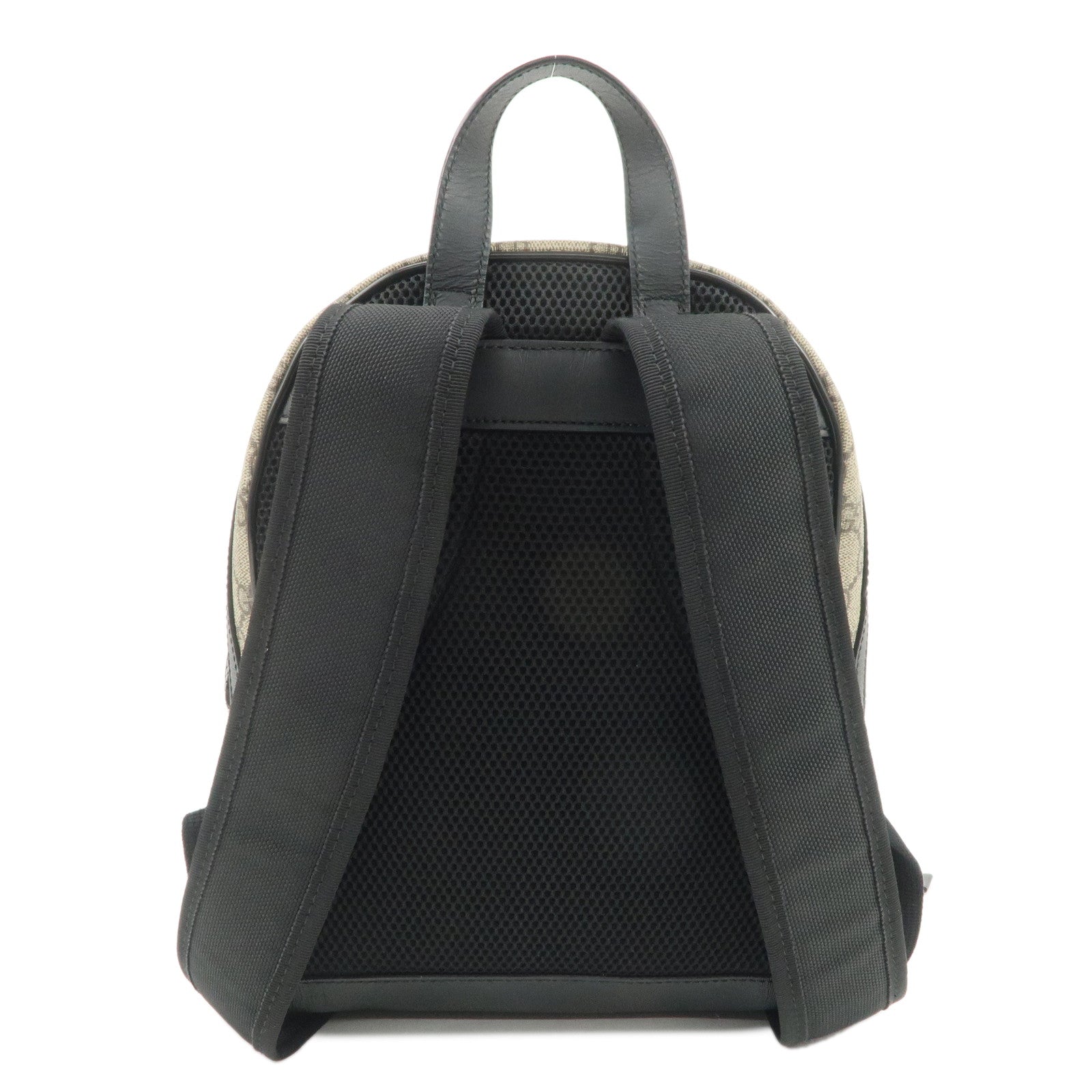 GUCCI GG Supreme Nylon Leather Backpack Rucksack Beige Black 429020