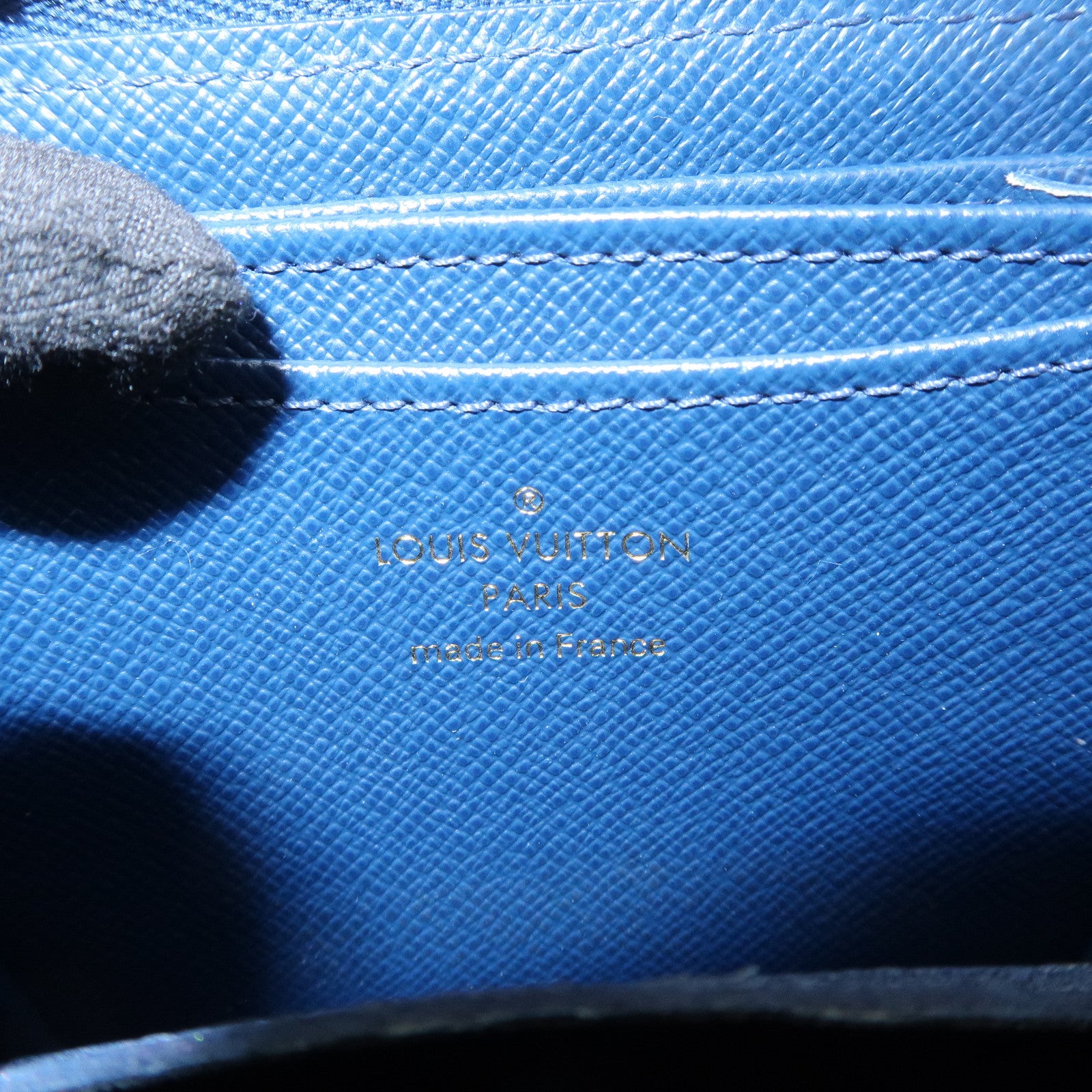 Louis Vuitton Monogram Denim Coin Case Compact Wallet Blue M81185
