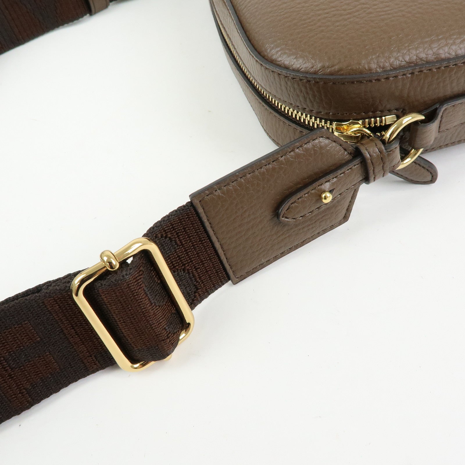 STELLA MCCARTNEY Faux Vegan Leathr Shoulder Crossbody Bag Brown
