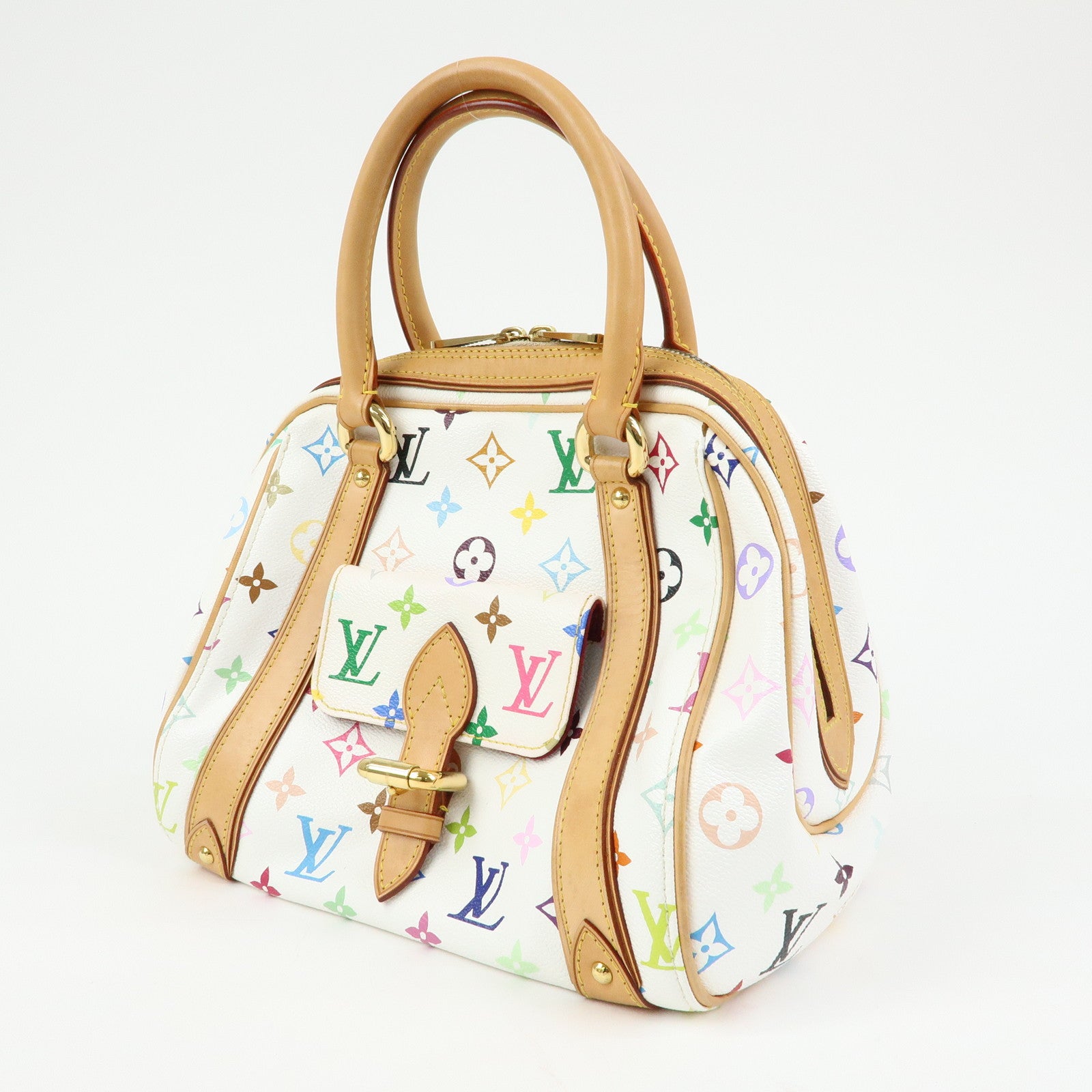Louis Vuitton Monogram Multicolor Priscilla Hand Bag Blanc M40096