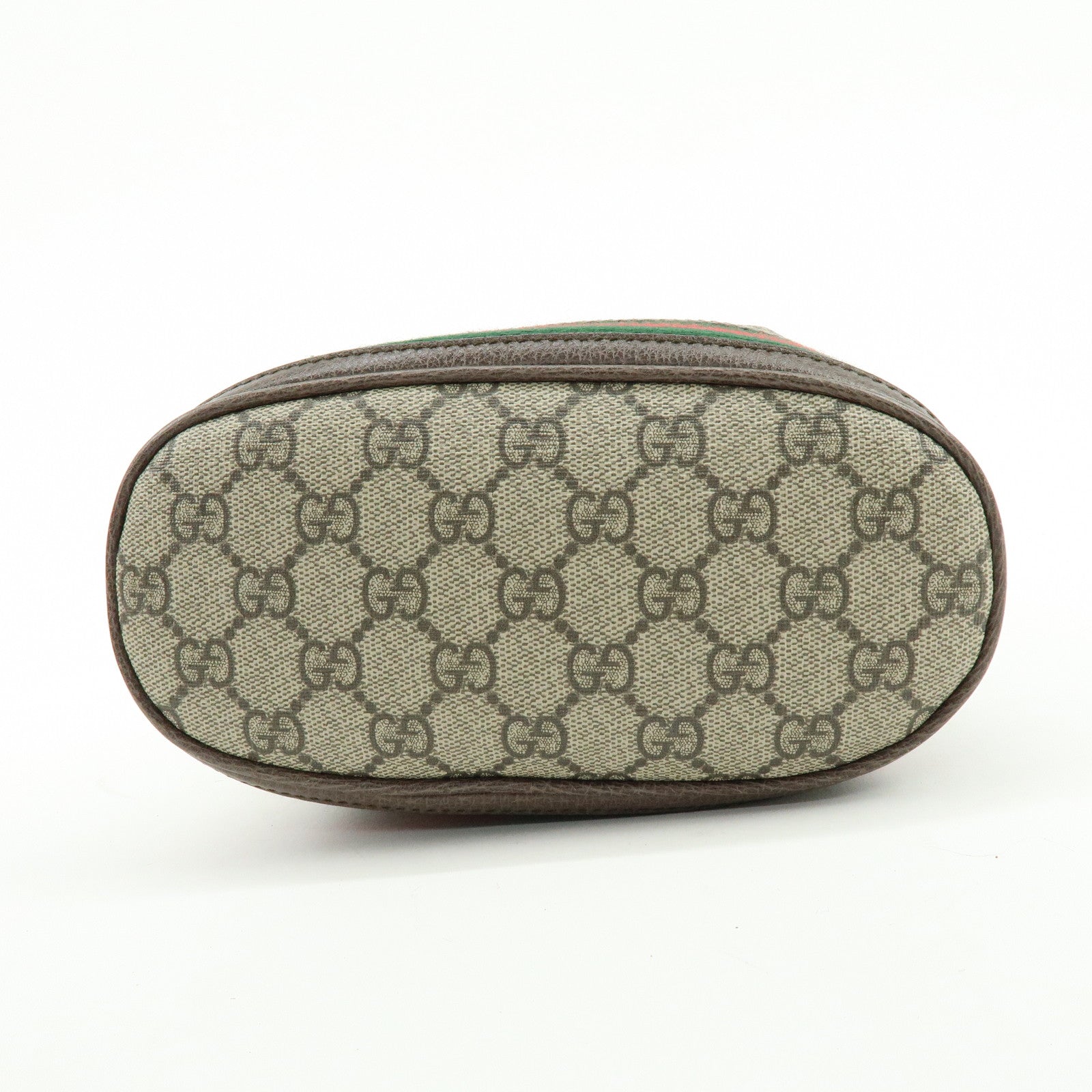 GUCCI Ophidia Sherry GG Supreme Leather 2Way Bucket Bag 550621