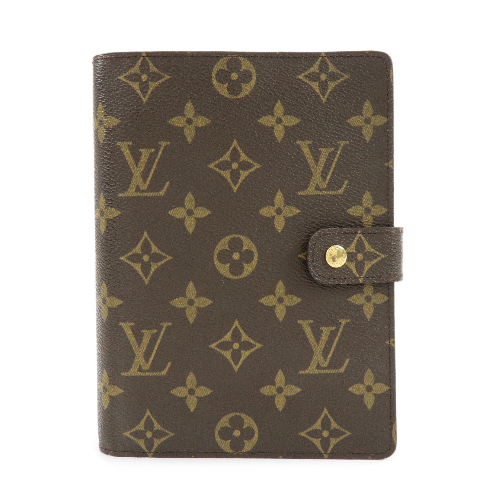 Louis Vuitton Monogram Agenda MM Planner Cover Brown R20004