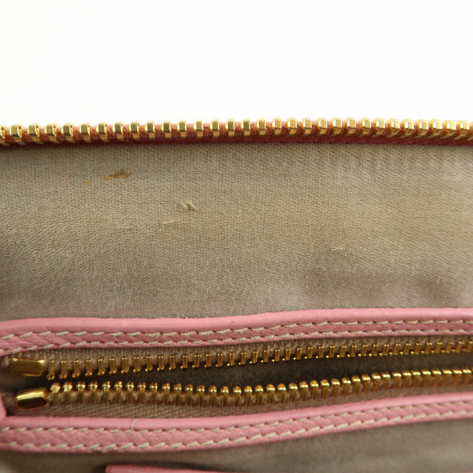 MIU MIU Logo Leather 2Way Bag Hand Bag Pink