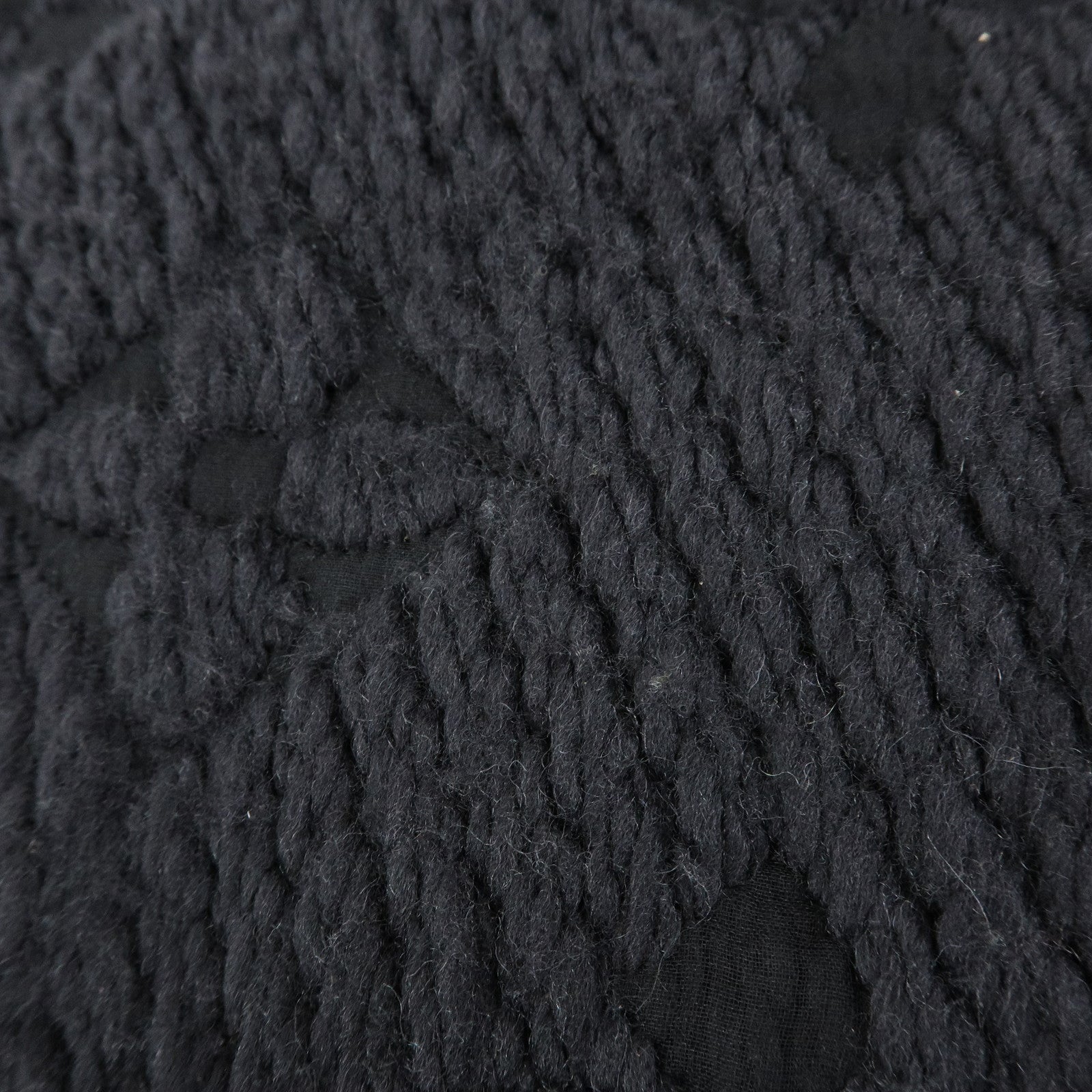 Louis Vuitton Echarpe Logomania Wool Silk Scarf Black M72431