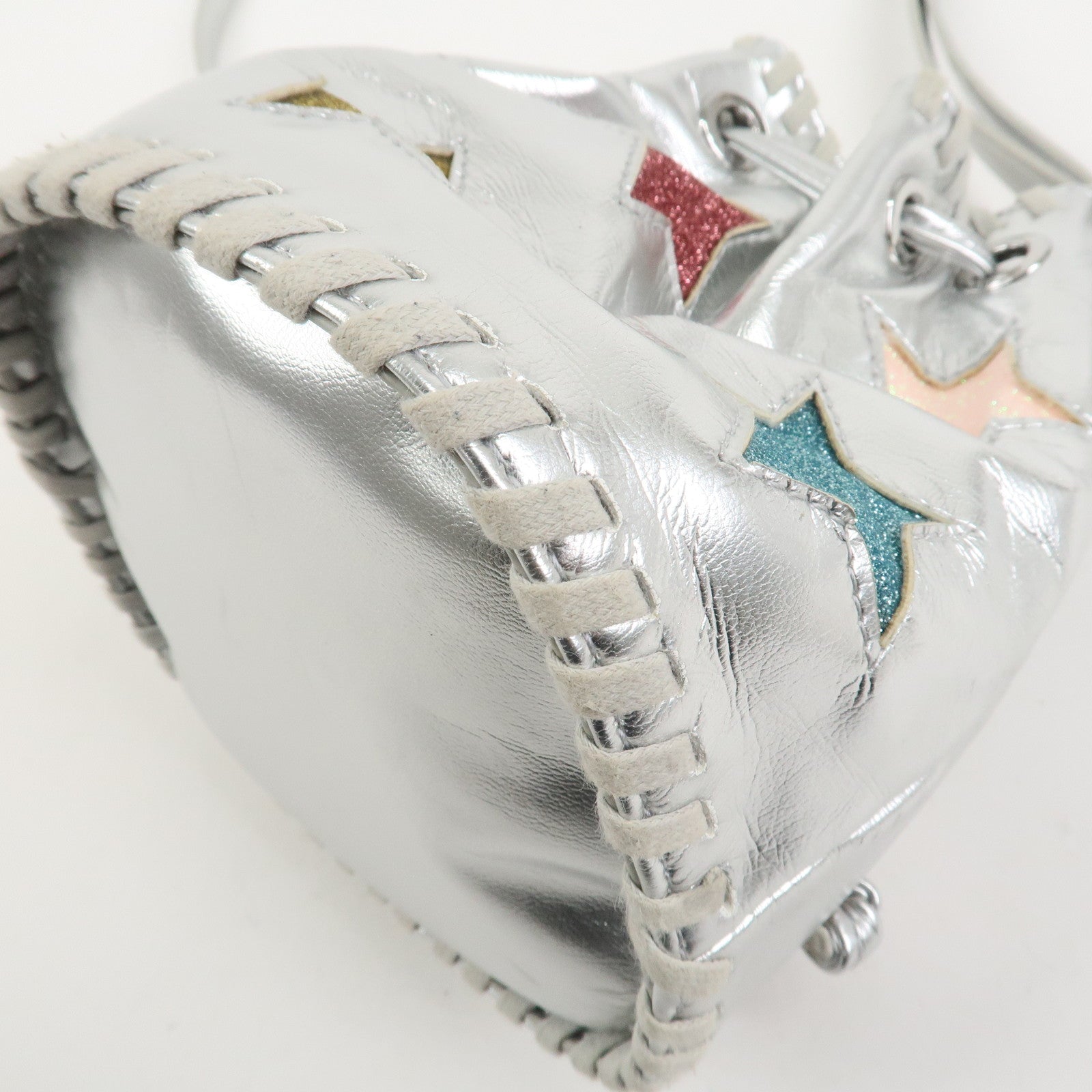 STELLA MCCARTNEY Imitation leather Shoulder Bag Silver Star Motif